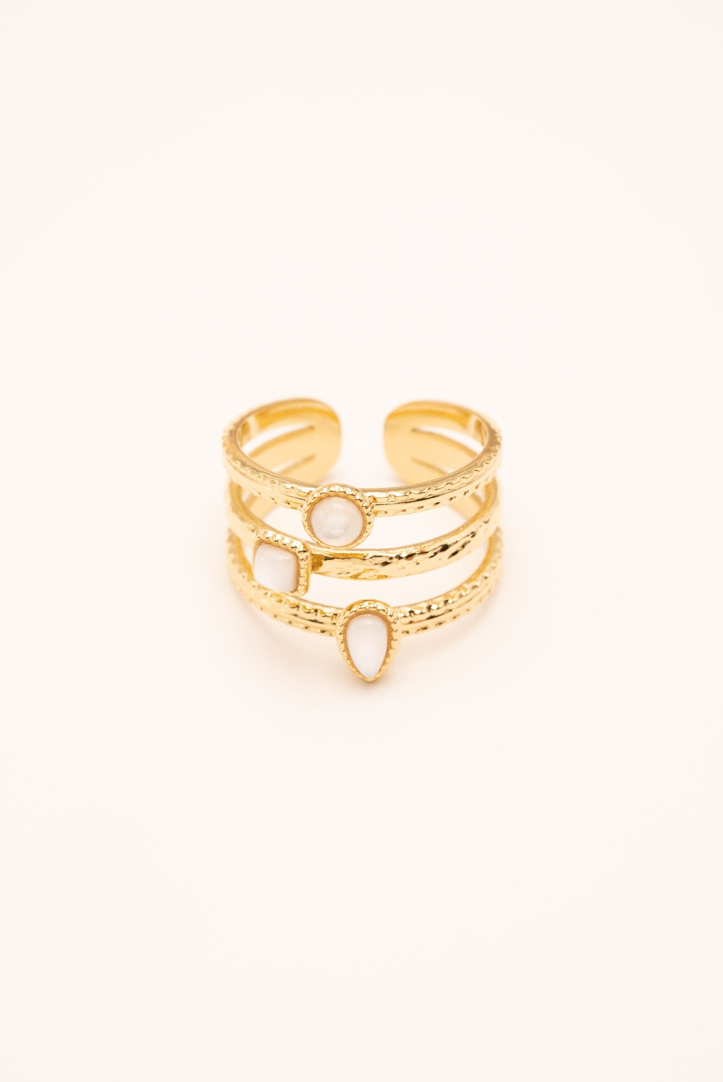 Bague Bohm Paris - Srilaja Bague Bohm Paris Nacre blanche