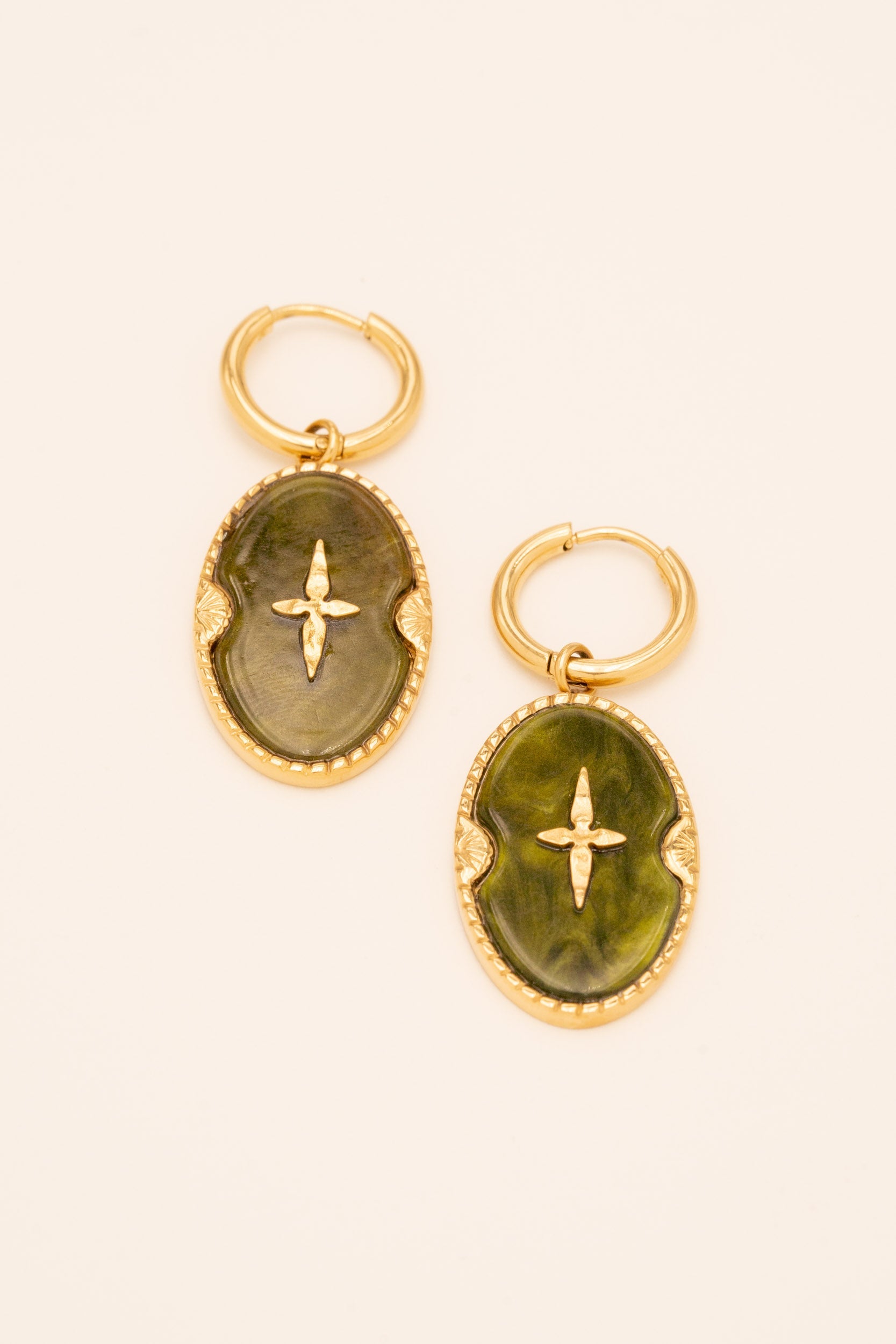 Boucles Will Bohm Paris vert acétate