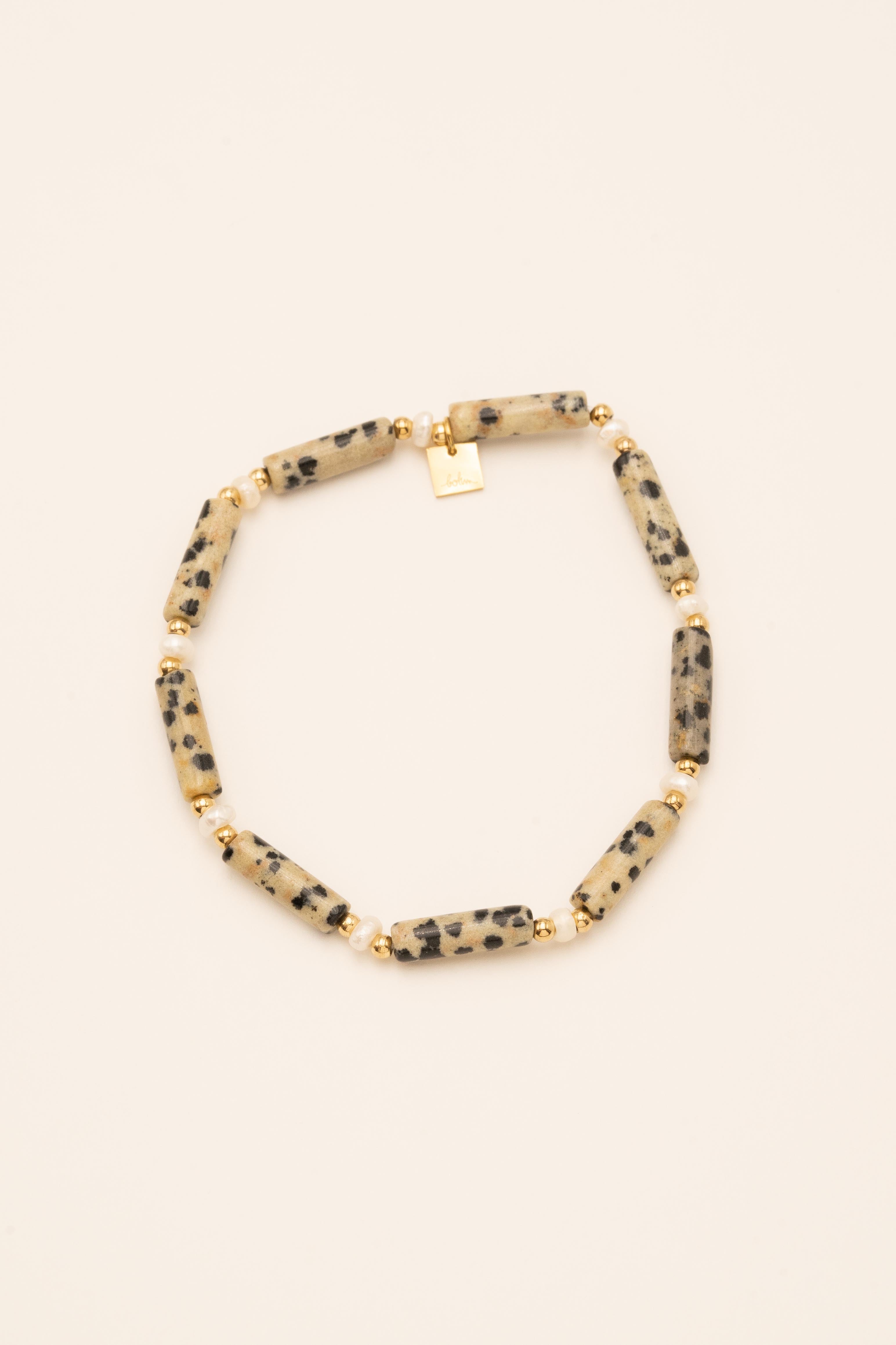 Bracelet Bohm Paris - Philomène Bijoux Bohm Paris Jaspe Dalmatien