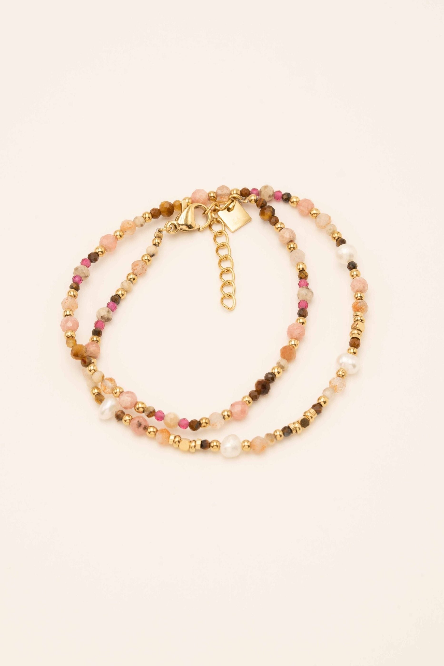 Bracelet Bohm Paris - Priciane Bijoux Bohm Paris Rhodonite/Oeil de tigre