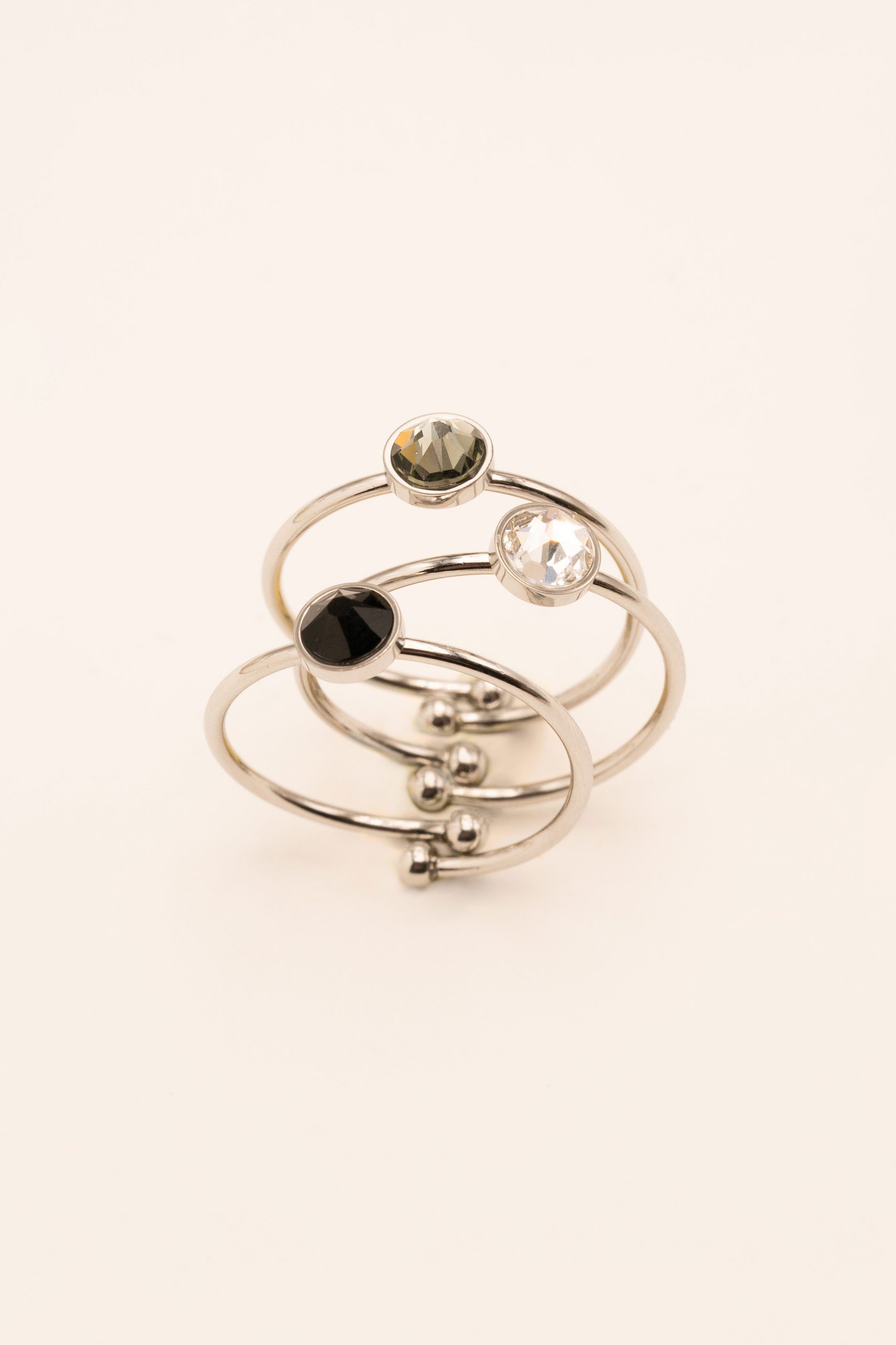 Coffrets bagues Ally - Argenté Bague Bohm Paris Noir