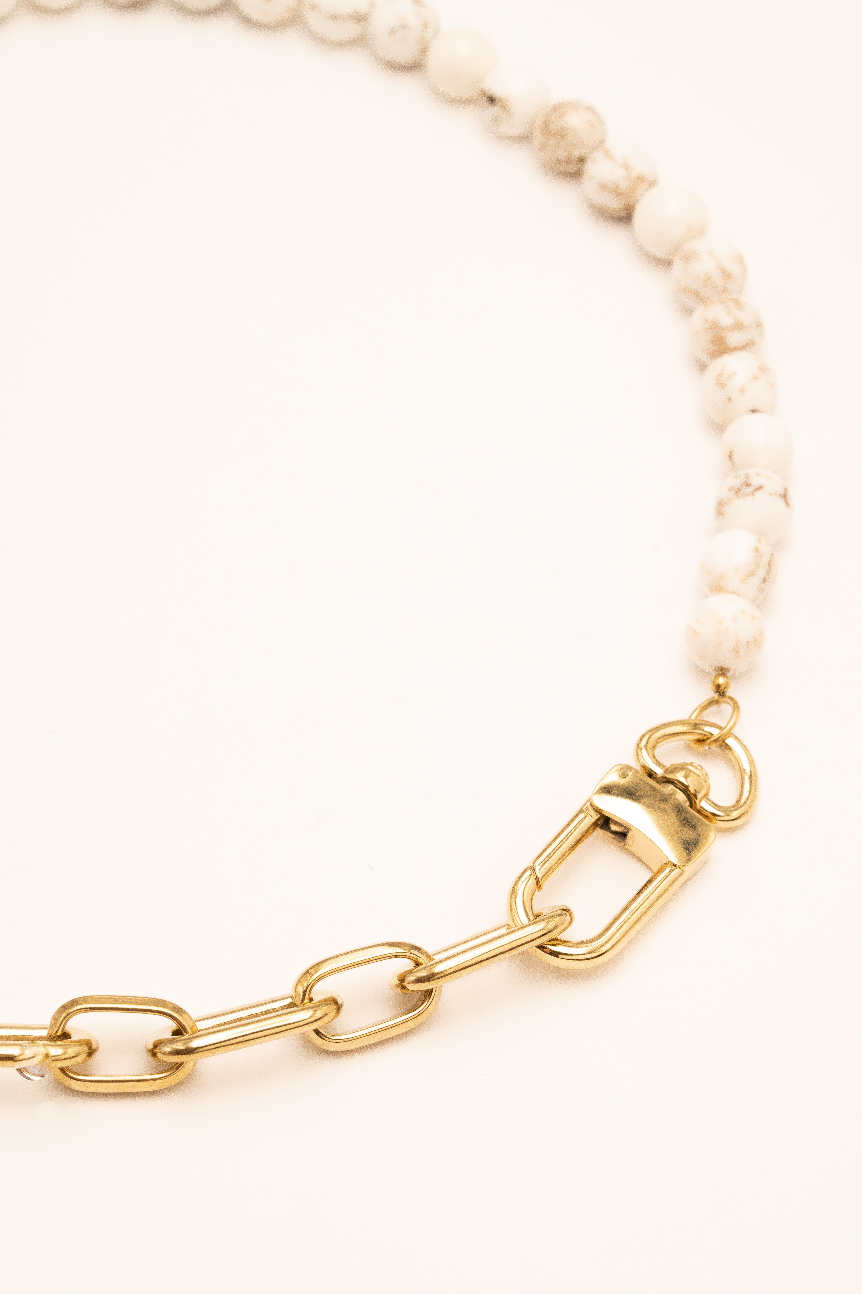 Collier Bohm Paris - Kelly Colliers Bohm Paris Howlite blanche