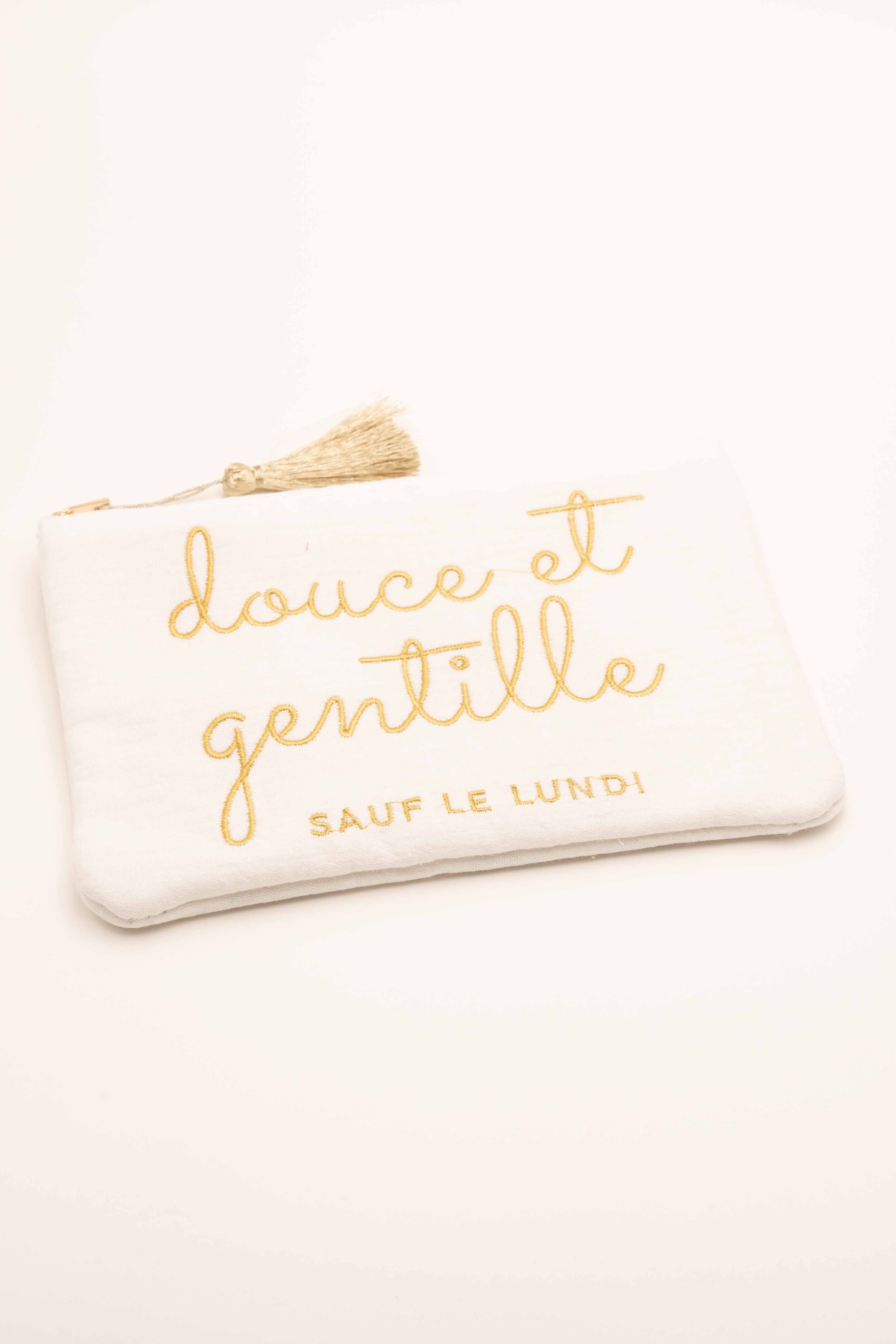 Pochette Bohm Paris - Douce & Gentille Pochette Bohm Paris Blanc textile