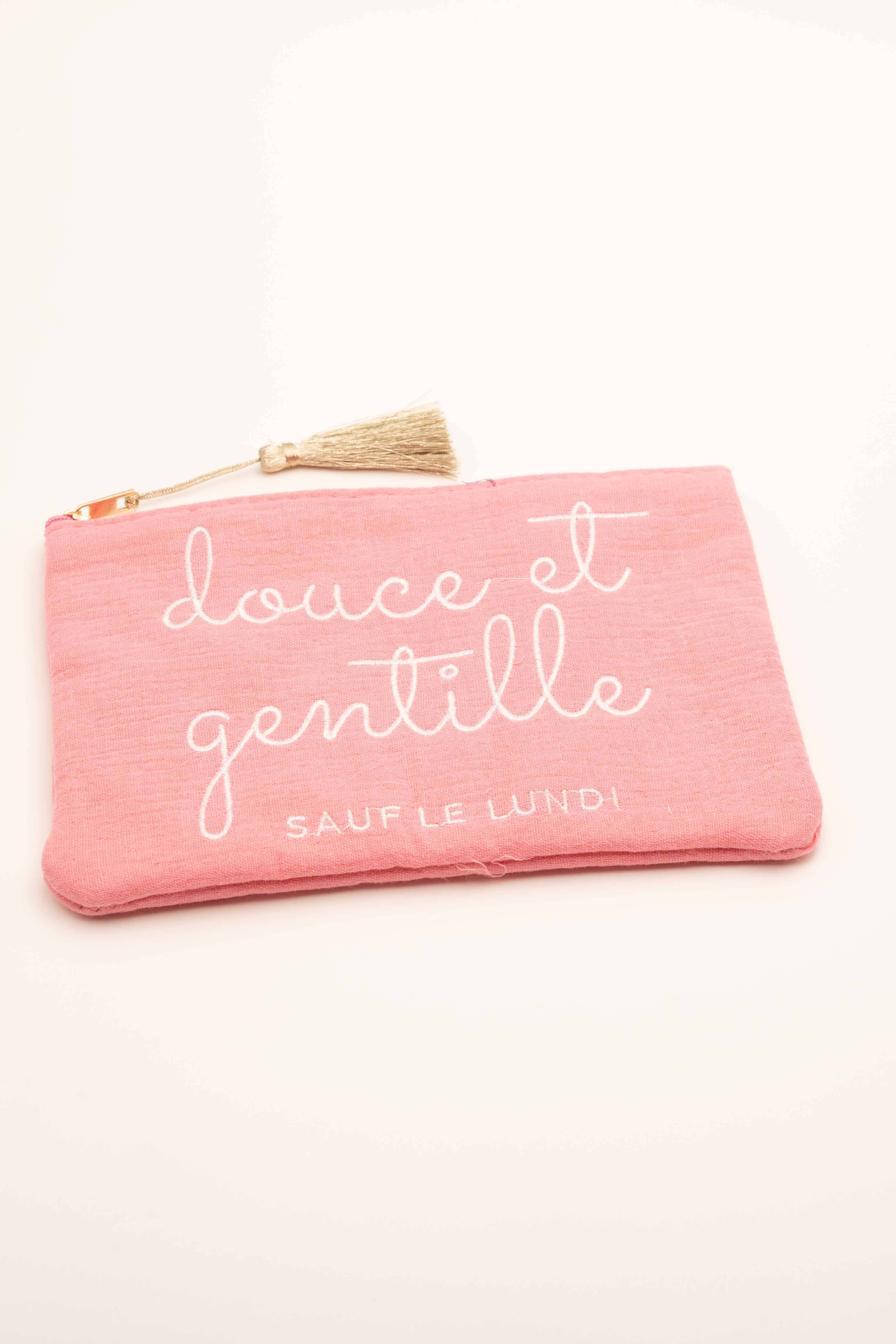 Pochette Bohm Paris - Douce & Gentille Pochette Bohm Paris Rose textile