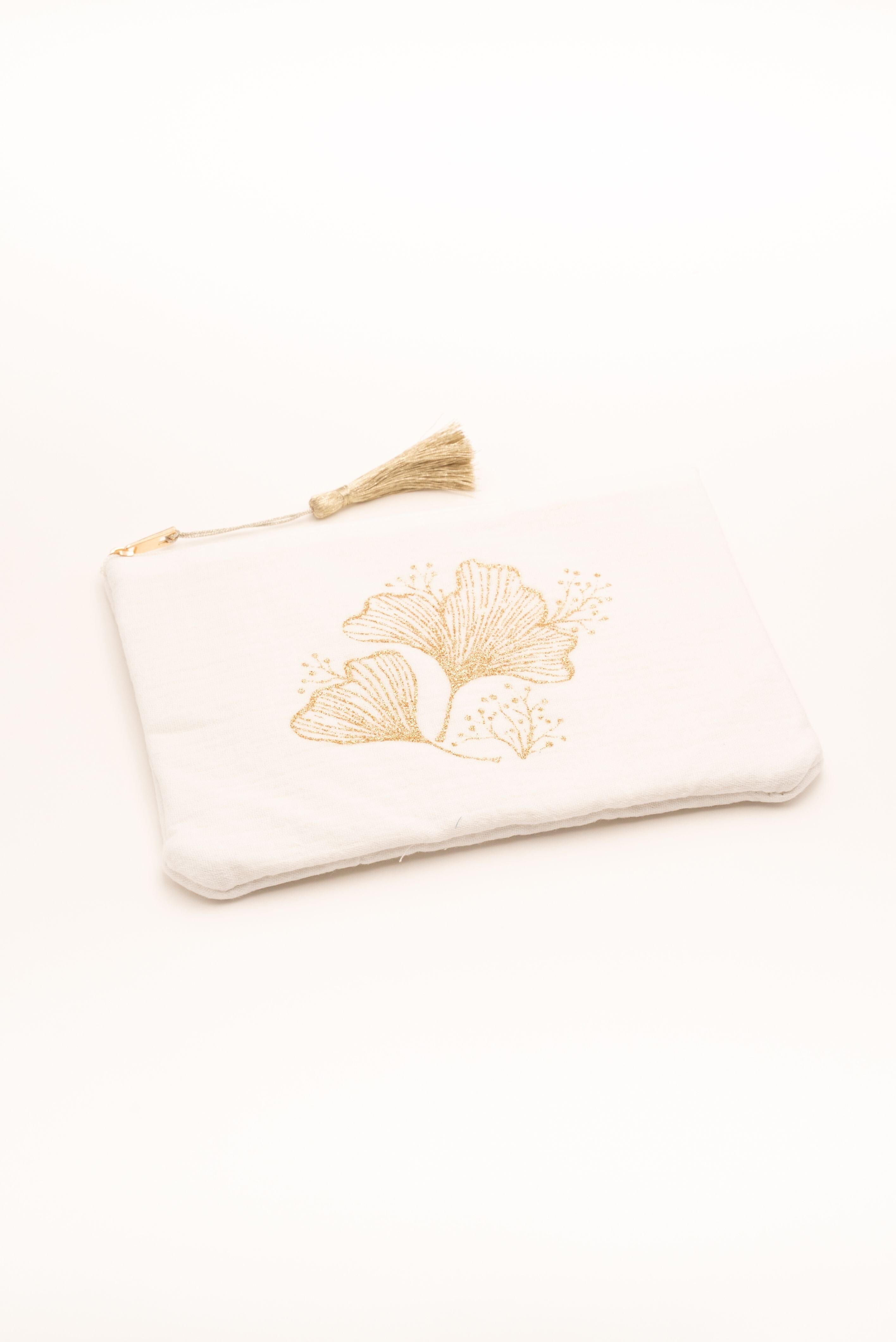 Pochette Bohm Paris - Gingko Pochette Bohm Paris Blanc textile