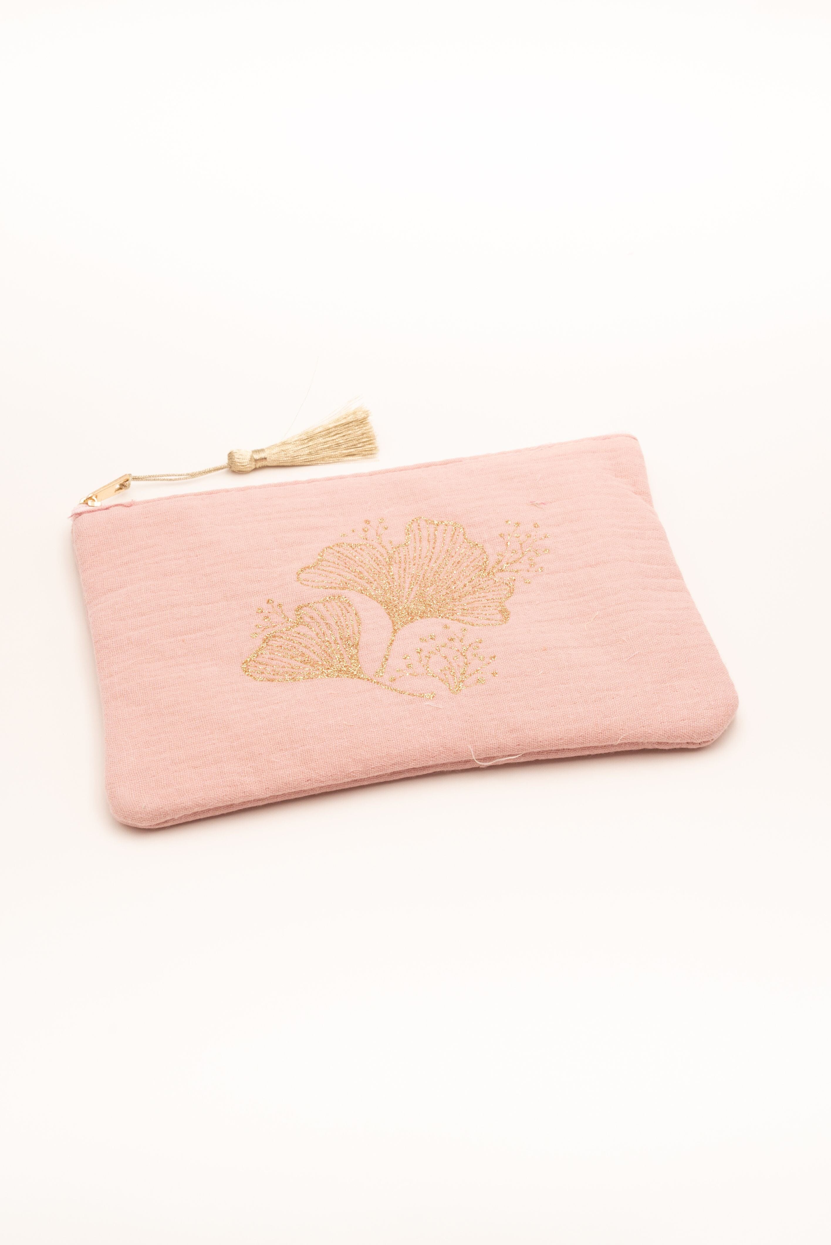 Pochette Bohm Paris - Gingko Pochette Bohm Paris Rose textile