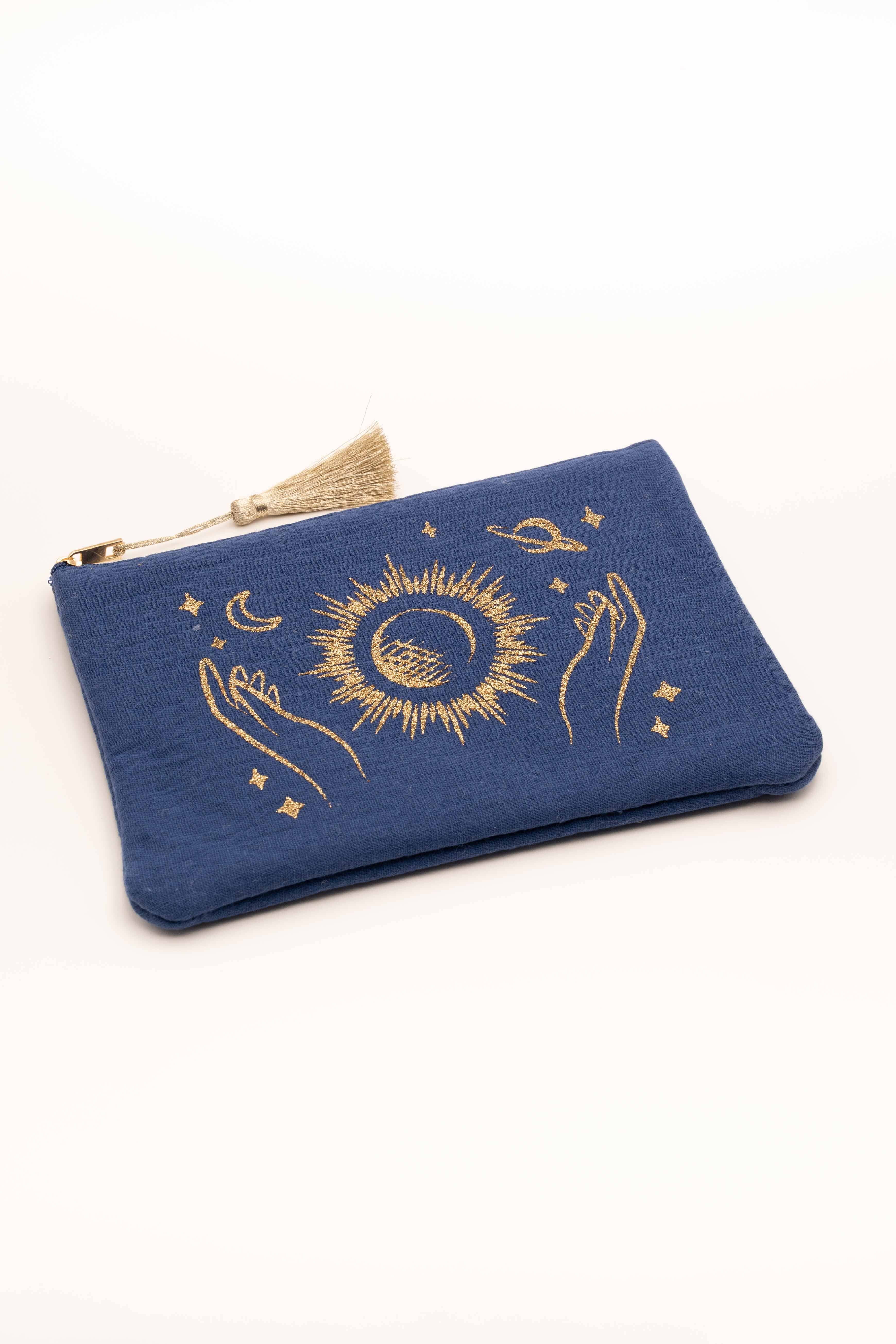 Pochette Bohm Paris - Spiriliss Pochette Bohm Paris Bleu nuit textile