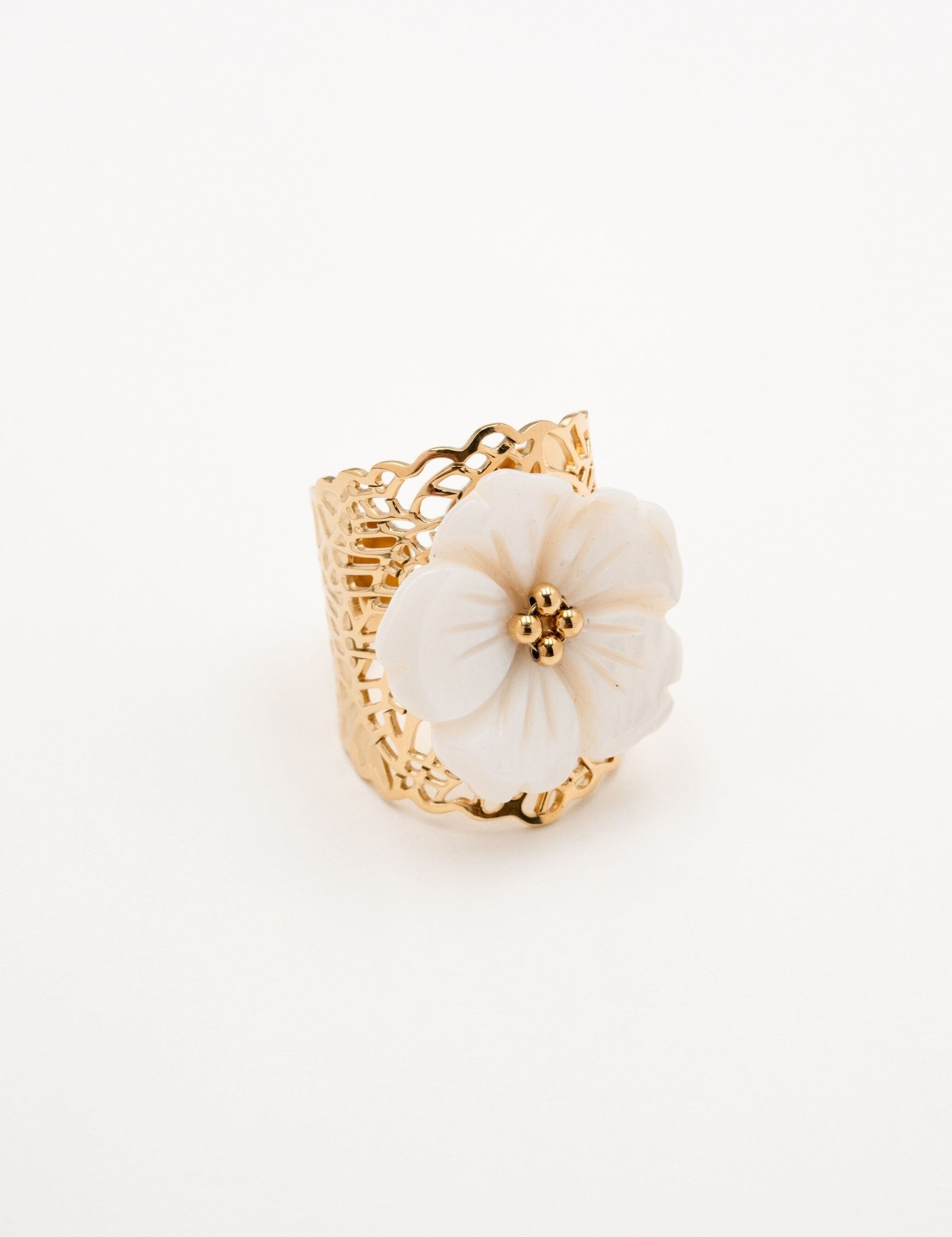 Bague Bohm Paris - Blandina Bagues Bohm Paris Nacre blanche 