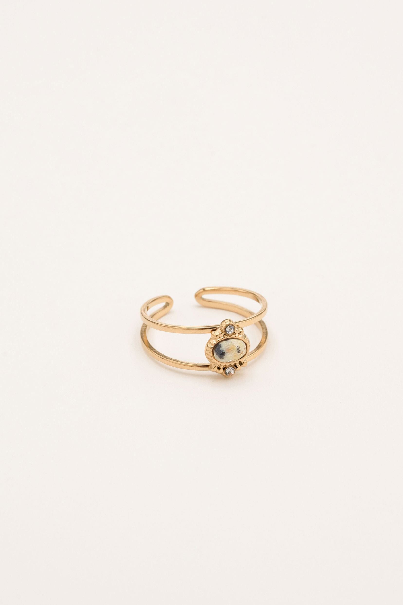 Bague Bohm Paris - Cleo Bagues Bohm Paris Jaspe dalmatien 