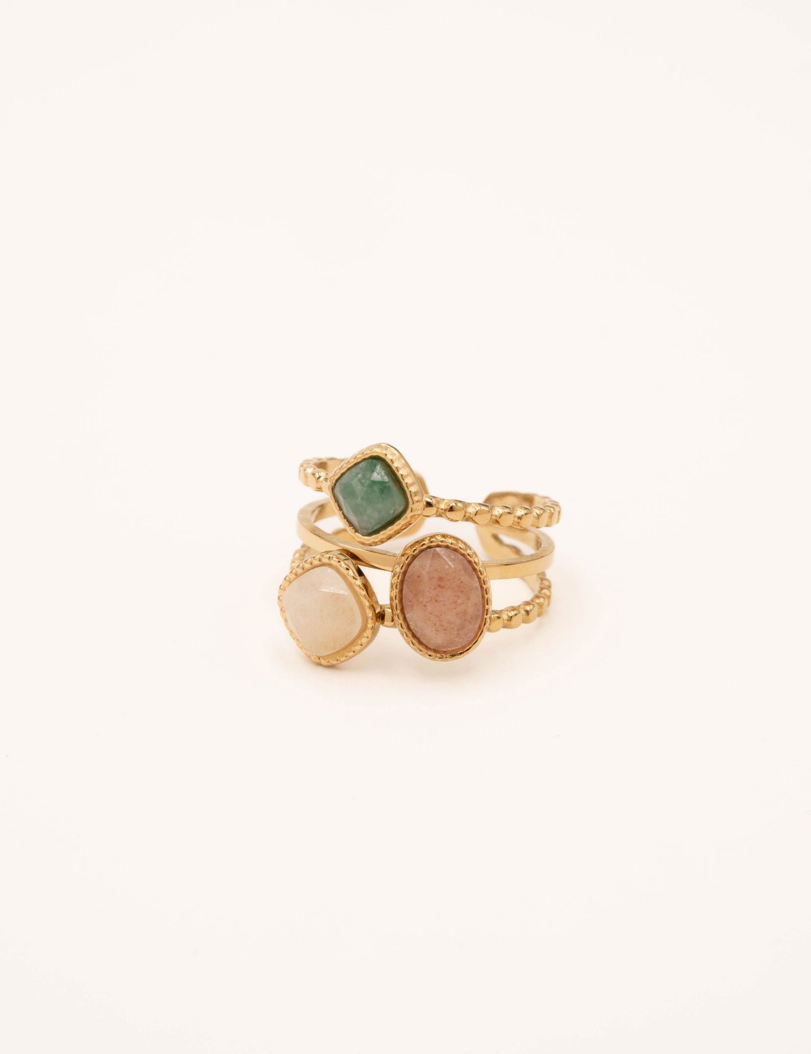 Bague Bohm Paris - Gaïa Bague Épaisses Bohm Paris Quartz fraise 