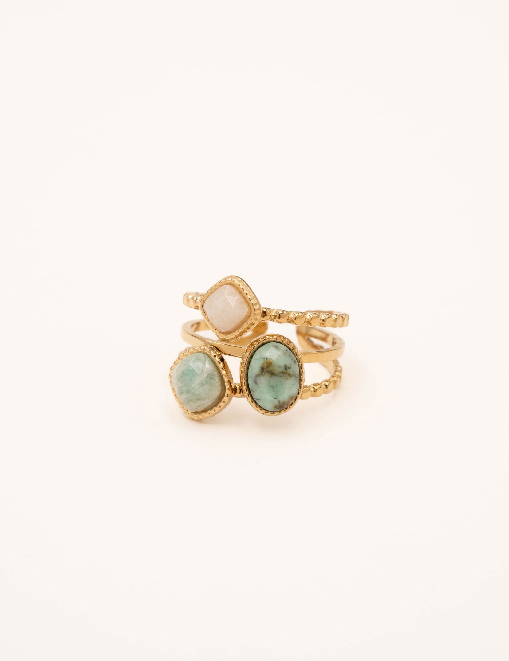 Bague Bohm Paris - Gaïa Bague Épaisses Bohm Paris Turquoise Africaine 