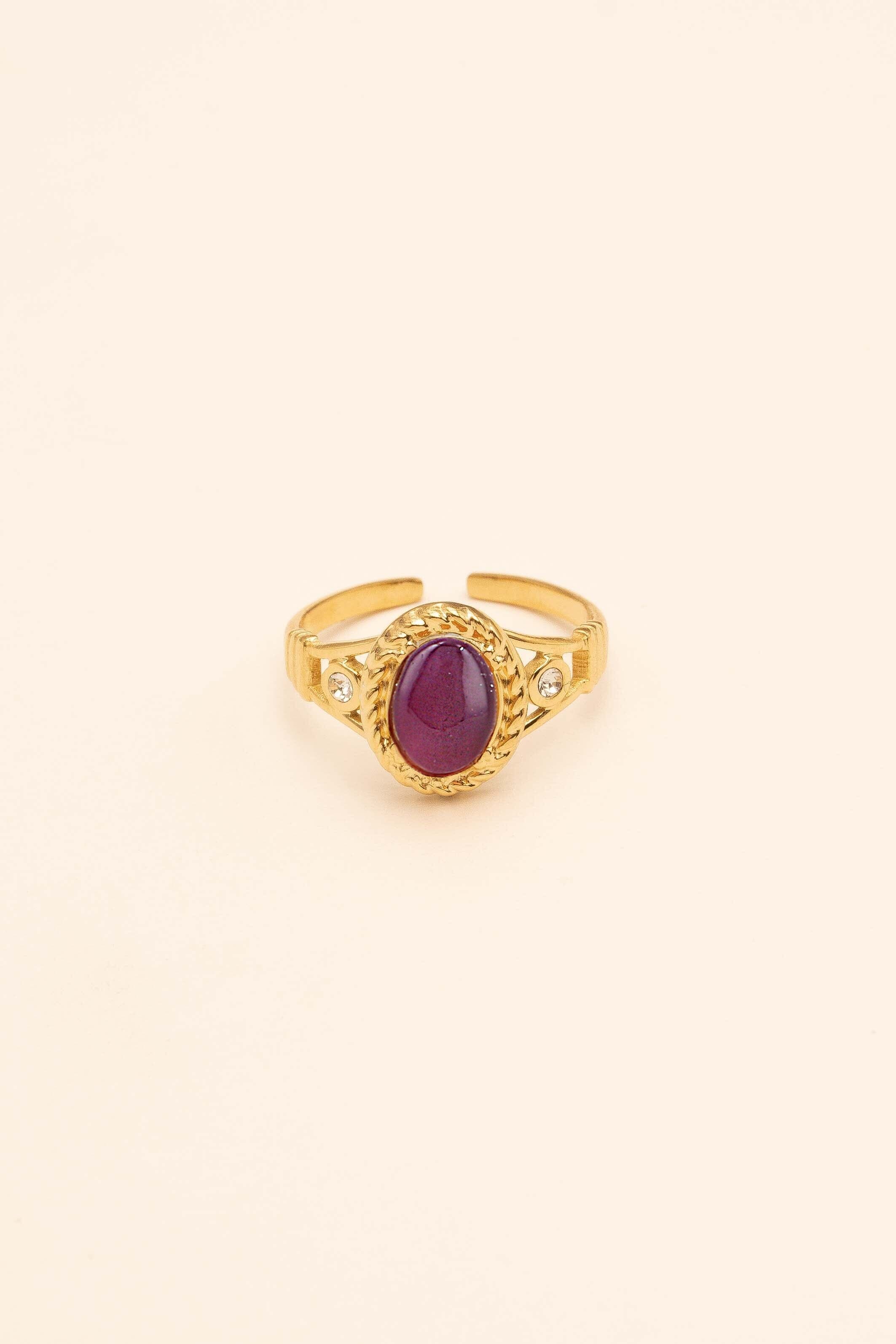 Bague Bohm Paris - Galina Bague Bohm Paris Violet oeil de chat 