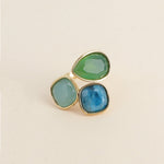 Bague Bohm Paris - Idrissa Bagues Bohm Paris Agate verte / Apatite 