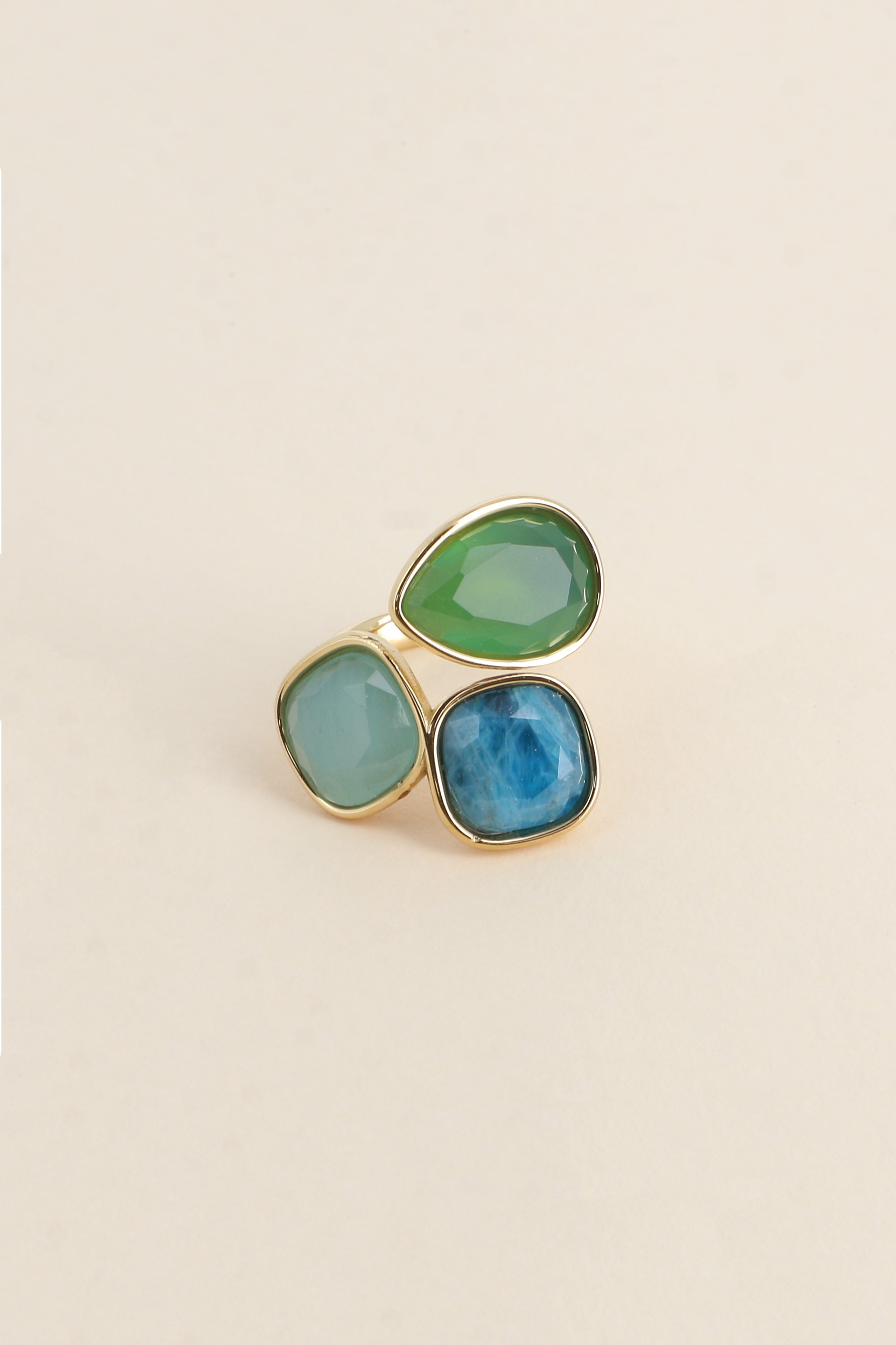 Bague Bohm Paris - Idrissa Bagues Bohm Paris Agate verte / Apatite 
