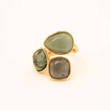 Bague Bohm Paris - Idrissa Bagues Bohm Paris Aventurine verte / Turquoise Africaine 