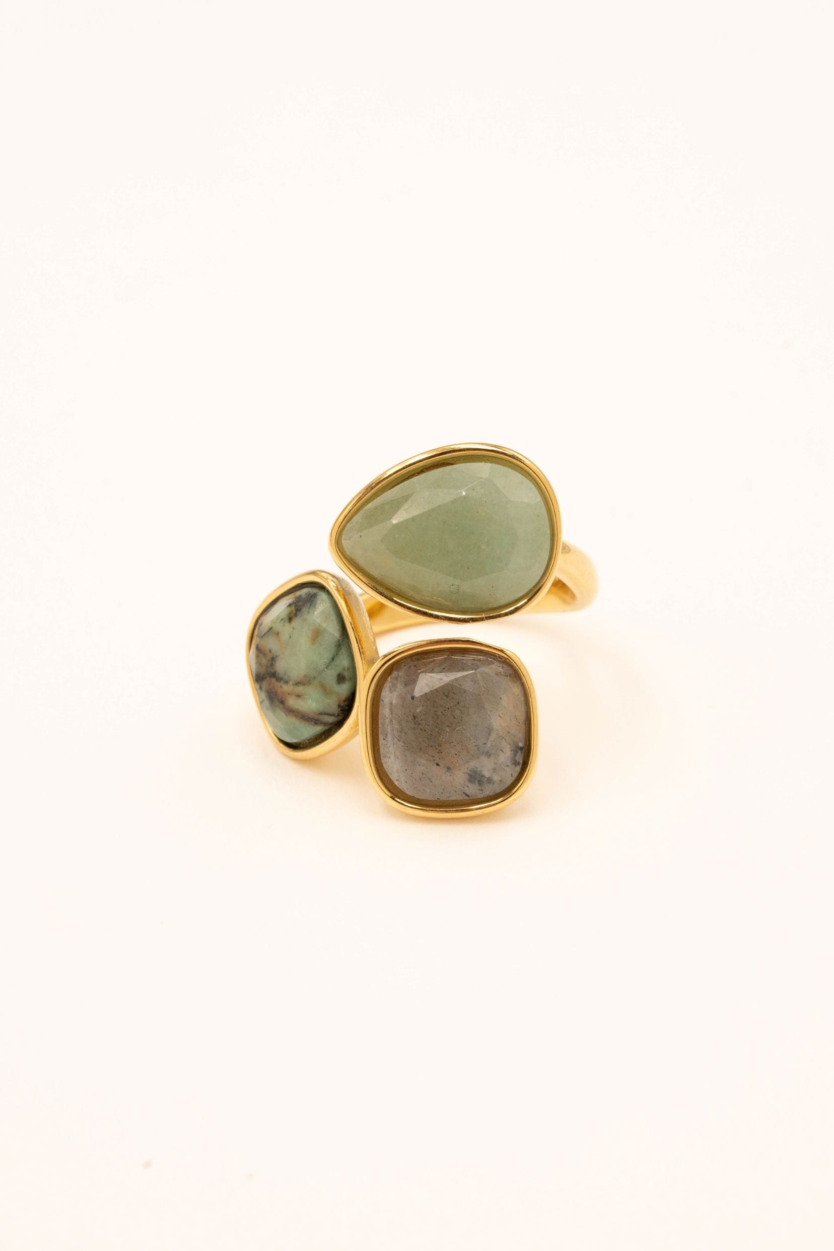 Bague Bohm Paris - Idrissa Bagues Bohm Paris Aventurine verte / Turquoise Africaine 