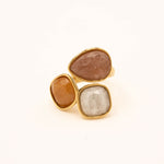 Bague Bohm Paris - Idrissa Bagues Bohm Paris quartz fraise / Aventurine Orange 