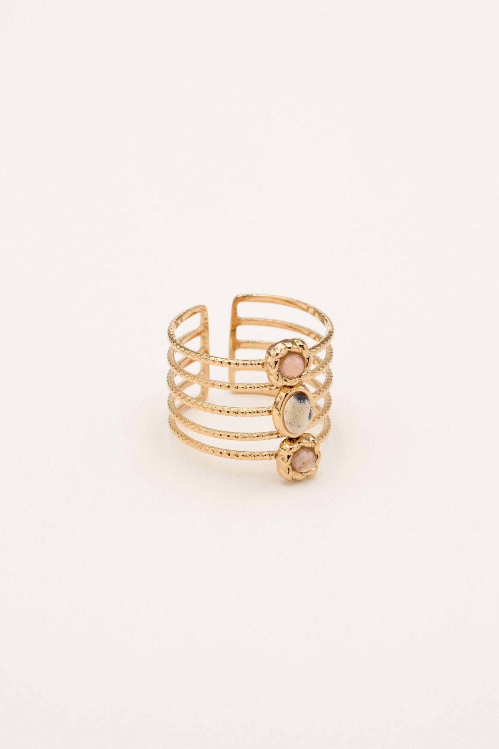 Bague Bohm Paris - Laly Bagues Bohm Paris Jaspe dalmatien 