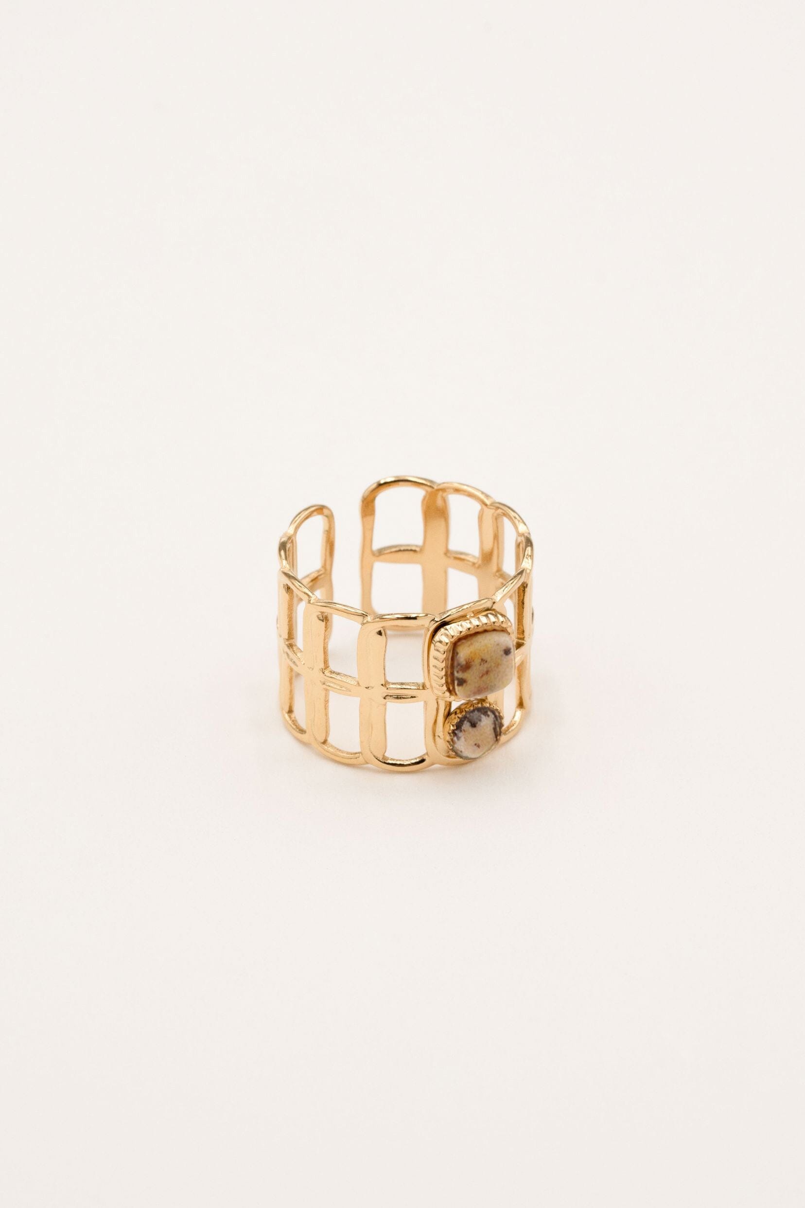 Bague Bohm Paris - Loly Bagues Bohm Paris Jaspe dalmatien 