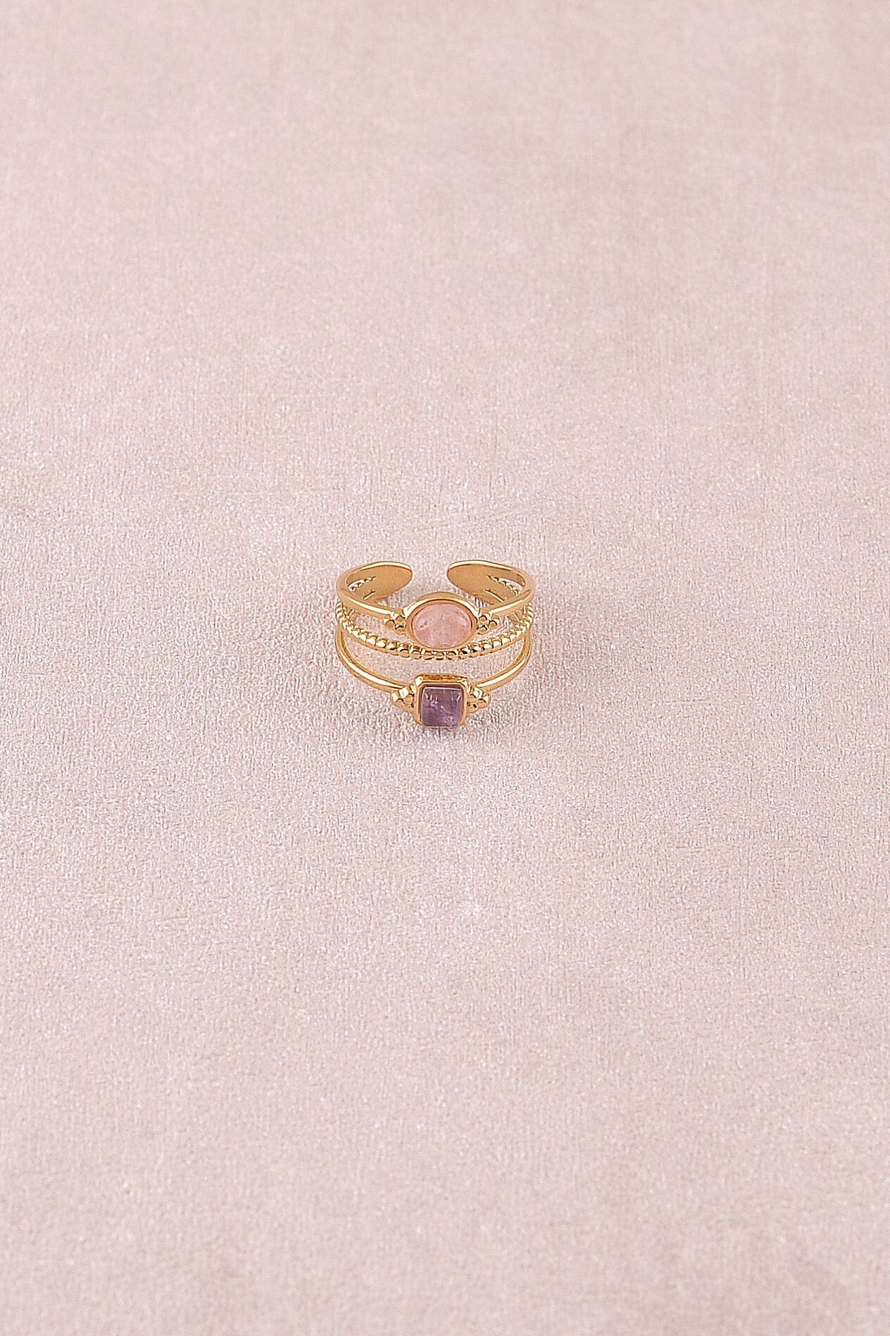 Bague bohm paris - Lunatéssa Bagues Bohm Paris Améthyste / Quartz fraise 