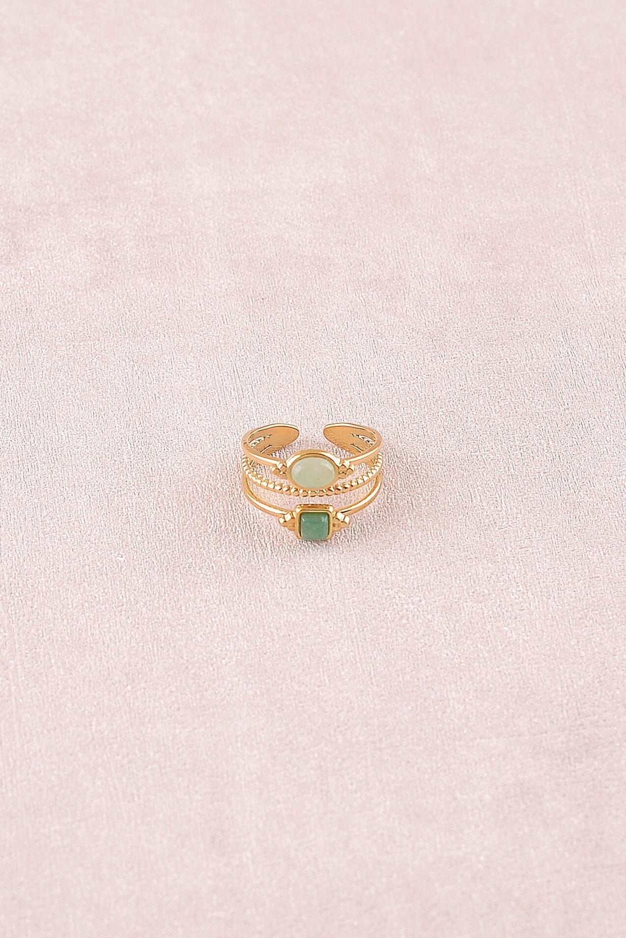 Bague bohm paris - Lunatéssa Bagues Bohm Paris Aventurine verte / Jaspe vert 