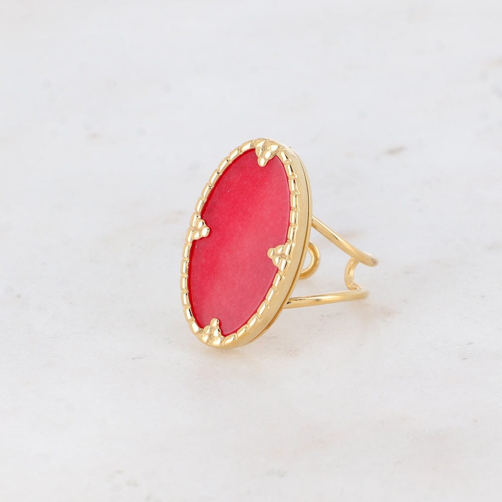 Bague Bohm Paris - Méli Bagues Bohm Paris Corail végétal rouge 