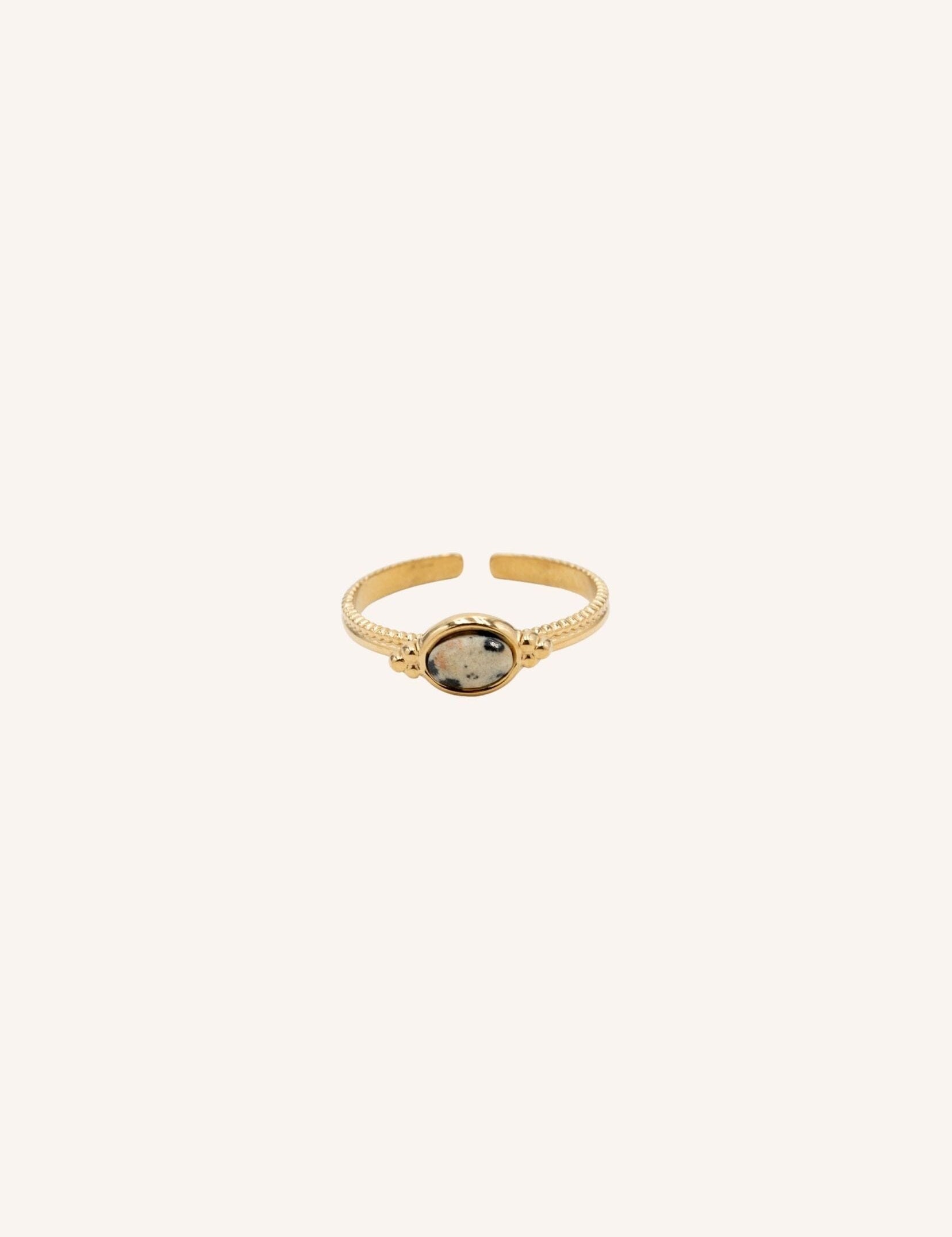 Bague Bohm Paris - Naelia Bagues Fines Bohm Paris Jaspe dalmatien 