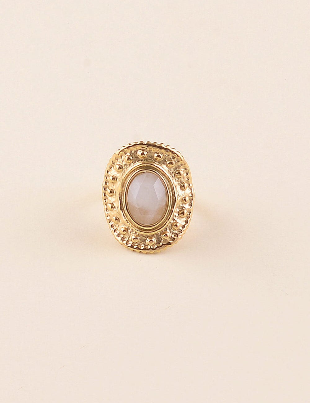 Bague Bohm Paris - Rosaliane Bagues Épaisses Bohm Paris Agate blanche 