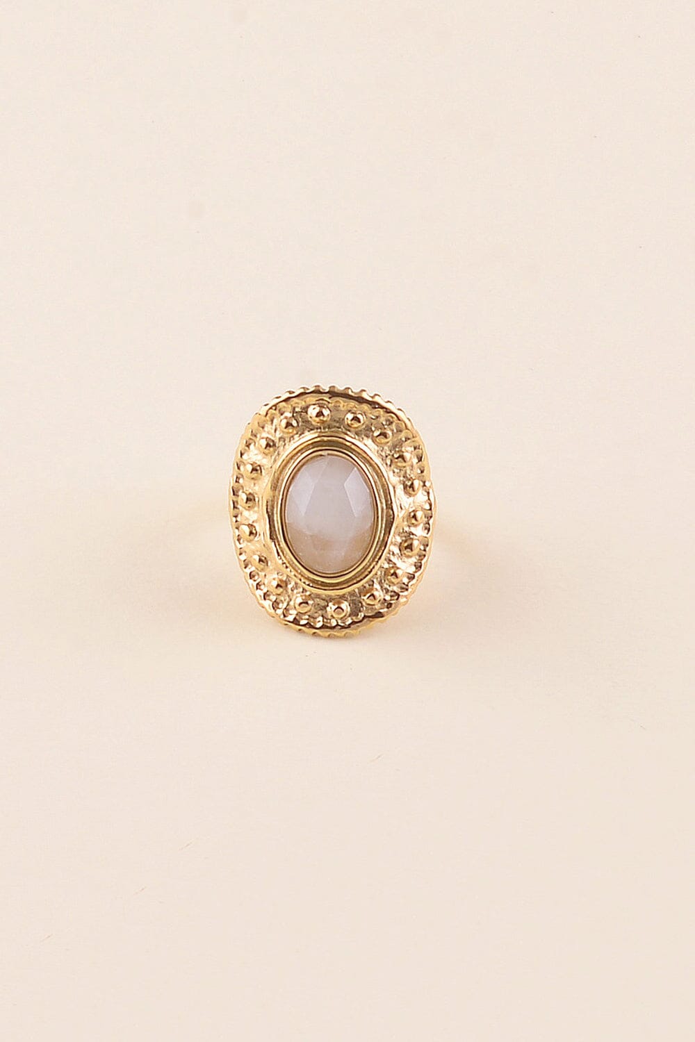 Bague Bohm Paris - Rosaliane Bagues Épaisses Bohm Paris Agate blanche 