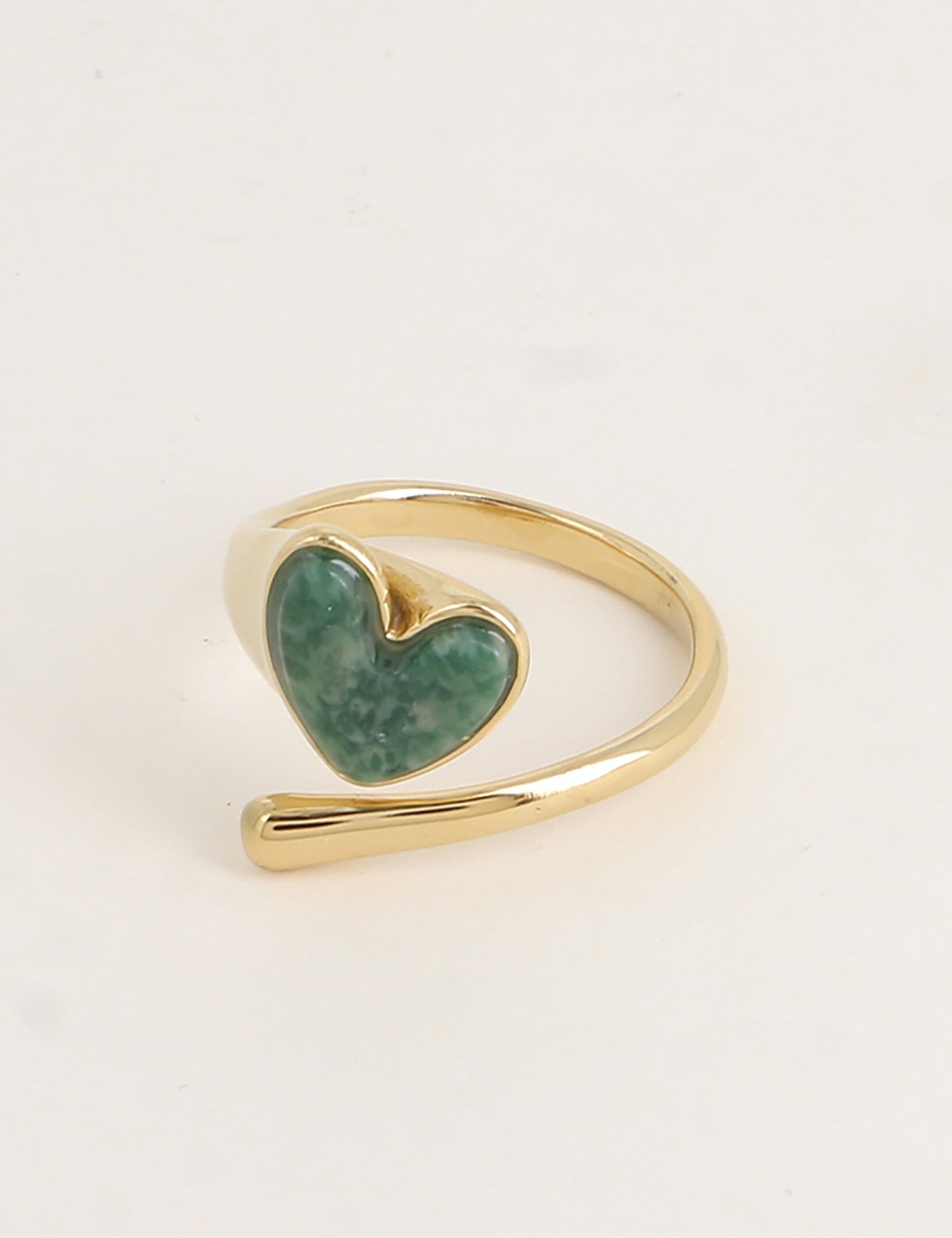 Bague Bohm Paris - Velya Bagues Épaisses Bohm Paris Jaspe Vert 