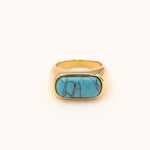Bagues Bohm Paris - Isalys Bagues Épaisses Bohm Paris Howlite bleue 53 