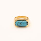 Bagues Bohm Paris - Isalys Bagues Épaisses Bohm Paris Howlite bleue 53 
