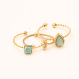 Bagues Bohm Paris - Moa Bagues fines Bohm Paris Amazonite 