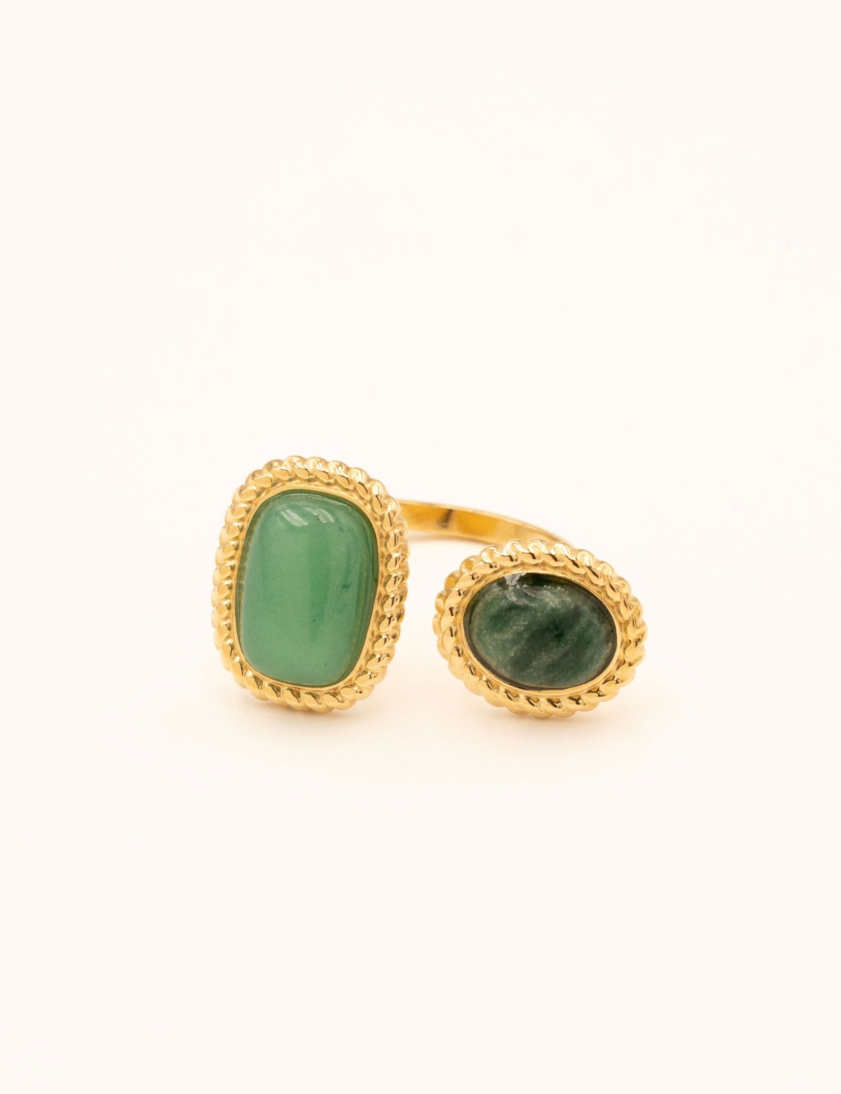 Bagues Bohm Paris - Noélia Bagues Épaisses Bohm Paris Jaspe vert 