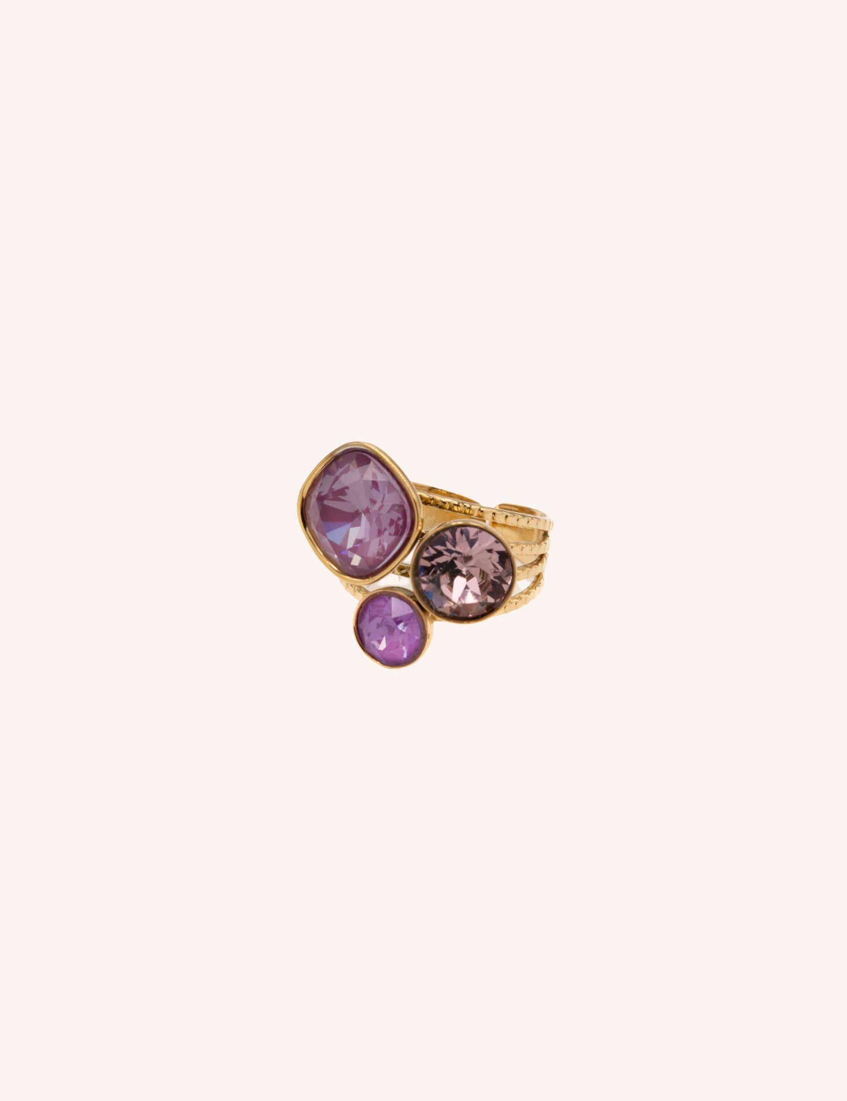 Bagues Bohm Paris - Trilogie Bague Épaisses Bohm Paris Amethyste 