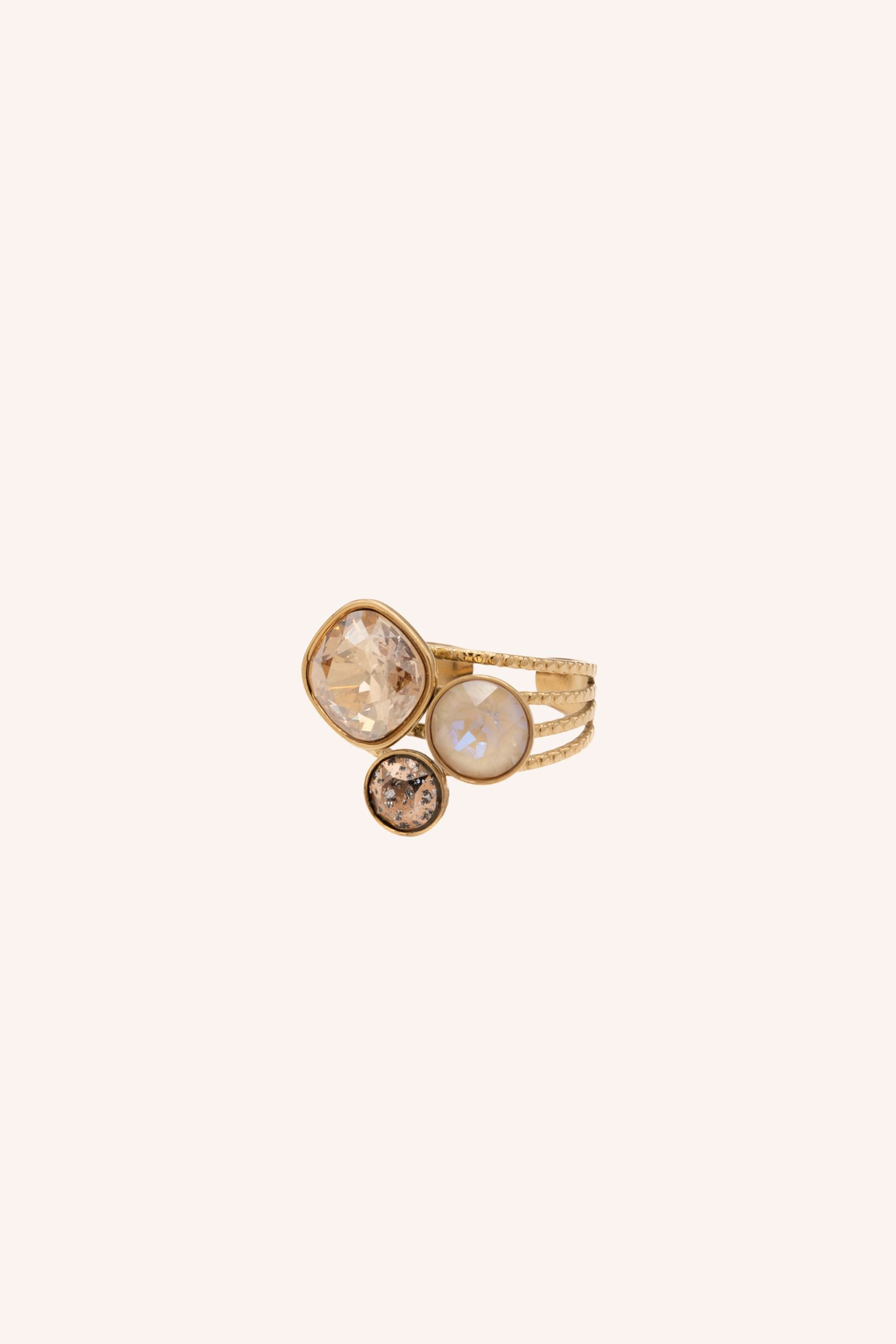 Bagues Bohm Paris - Trilogie Bague Épaisses Bohm Paris Beige rosé 