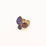 Bagues Bohm Paris - Trilogie Goutte Bague Épaisses Bohm Paris Violet amethyste 