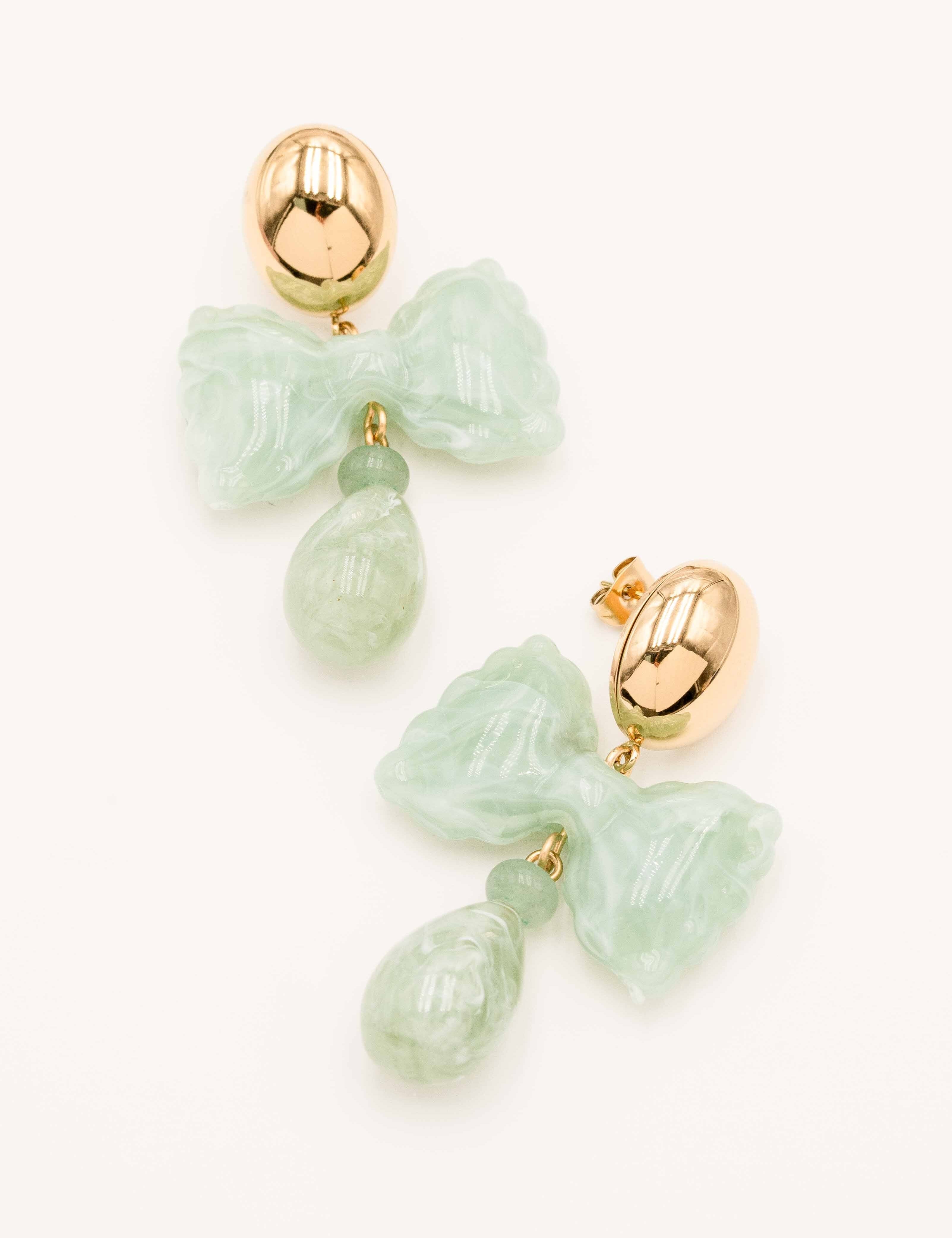 Boucles Bohm Paris - Aaliya Boucles D'oreilles Bohm Paris Vert Acétate 