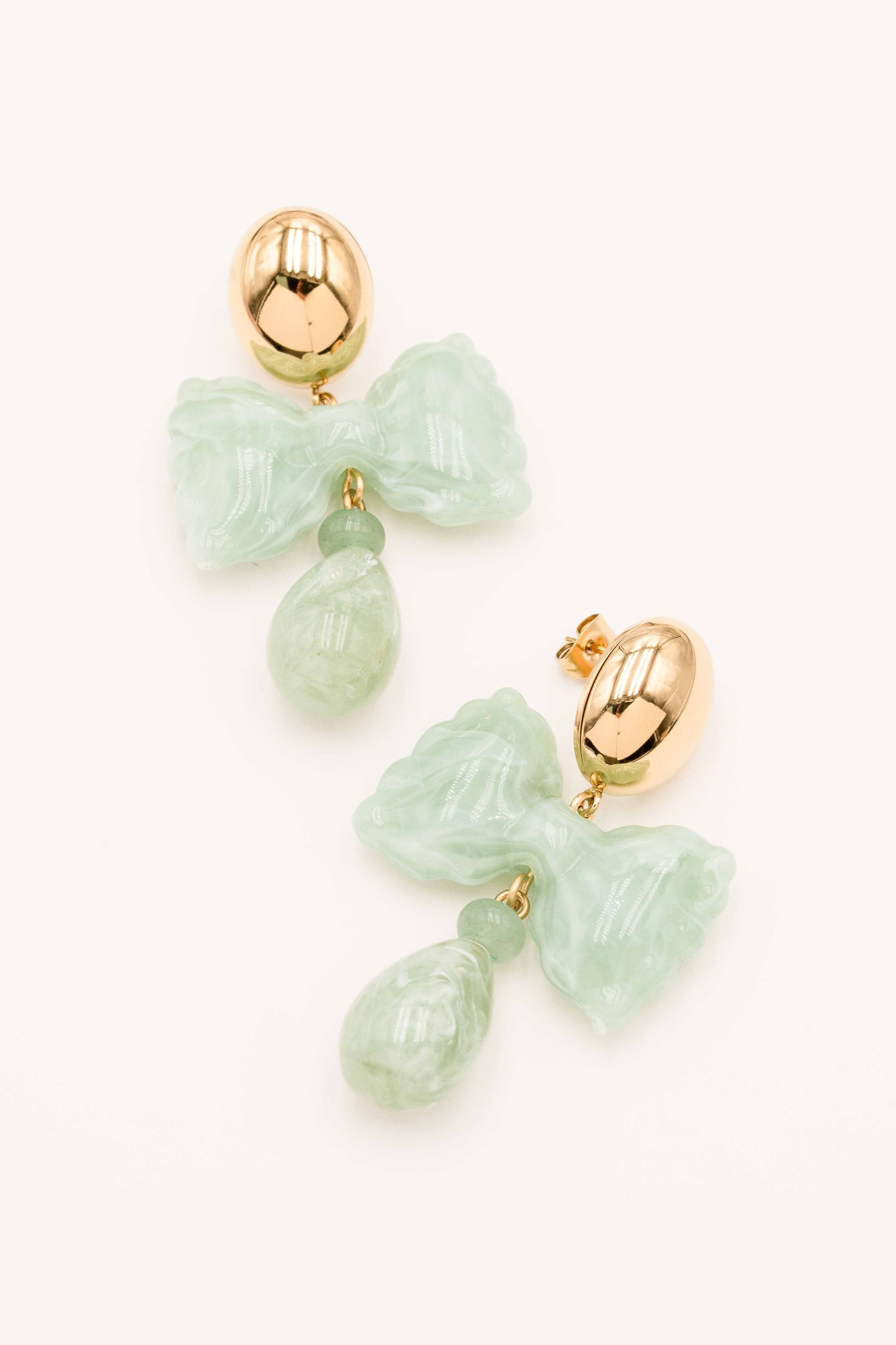 Boucles Bohm Paris - Aaliya Boucles D'oreilles Bohm Paris Vert Acétate 