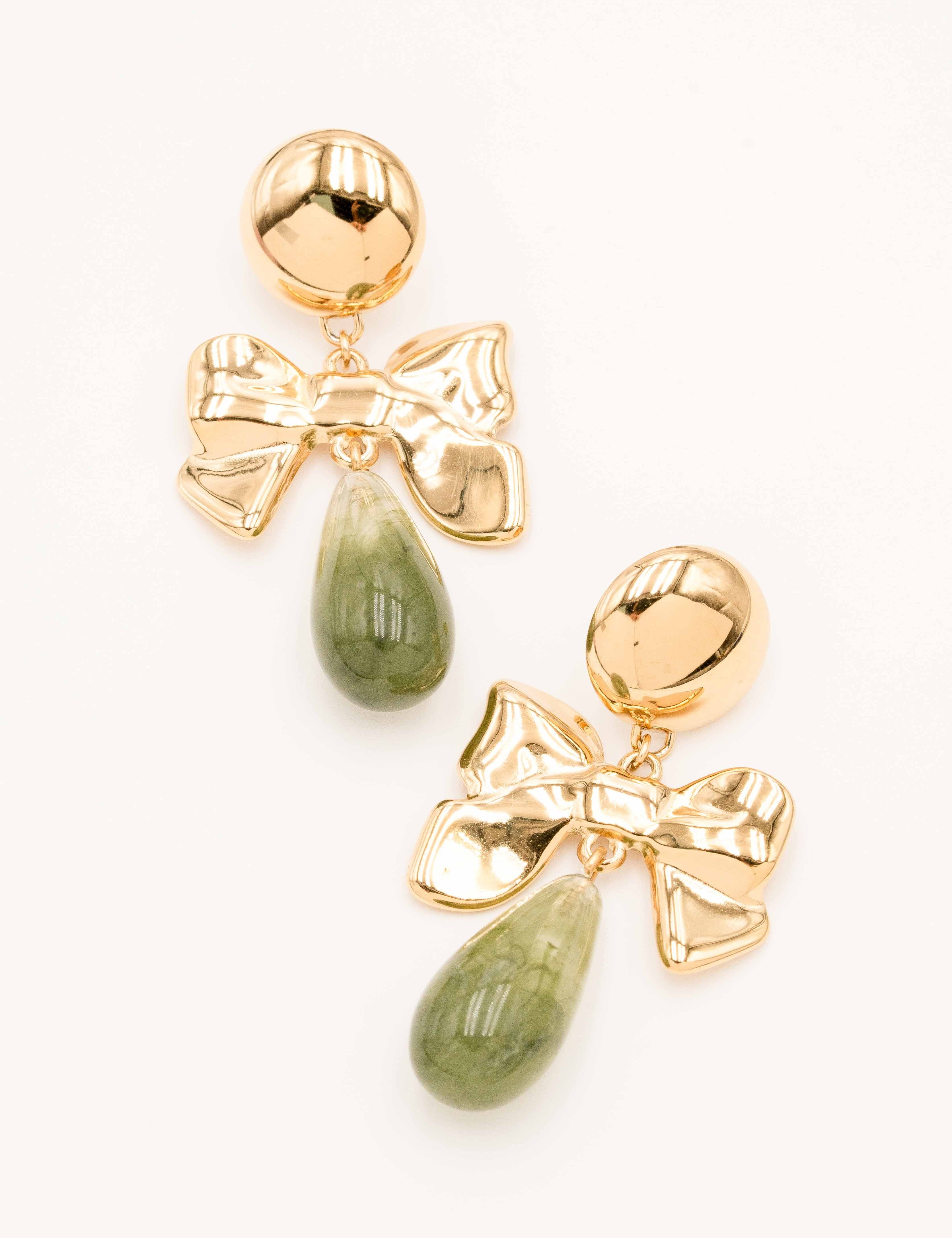 Boucles Bohm Paris - Aaliyah Boucles D'oreilles Bohm Paris Vert Acétate 