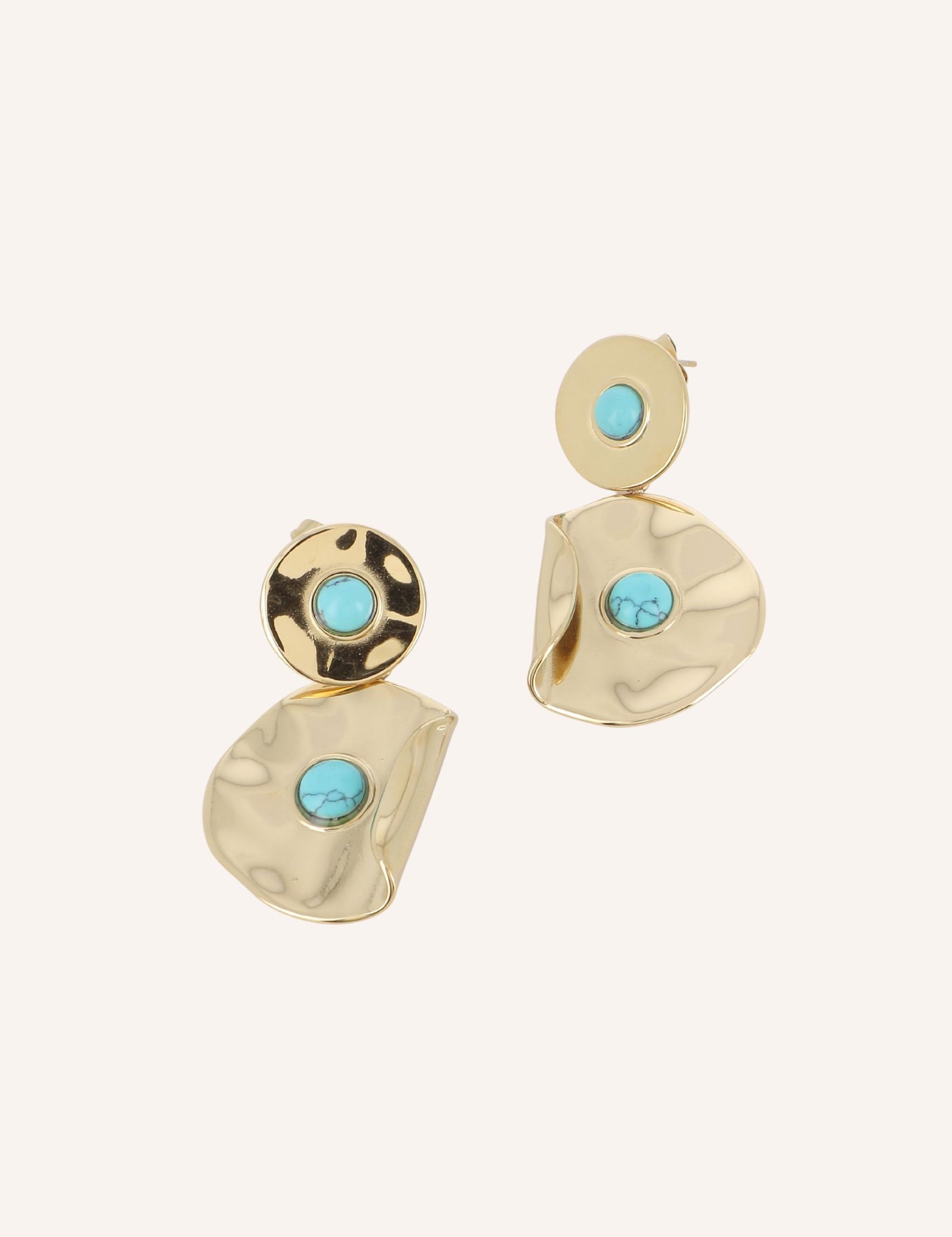 Boucles Bohm Paris - Abélie Boucles d'oreilles Pendantes Bohm Paris Howlite bleu 