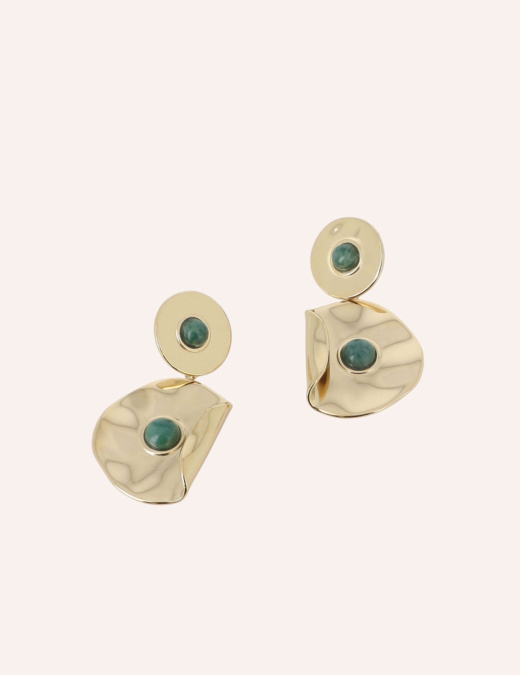 Boucles Bohm Paris - Abélie Boucles d'oreilles Pendantes Bohm Paris Jaspe verte 