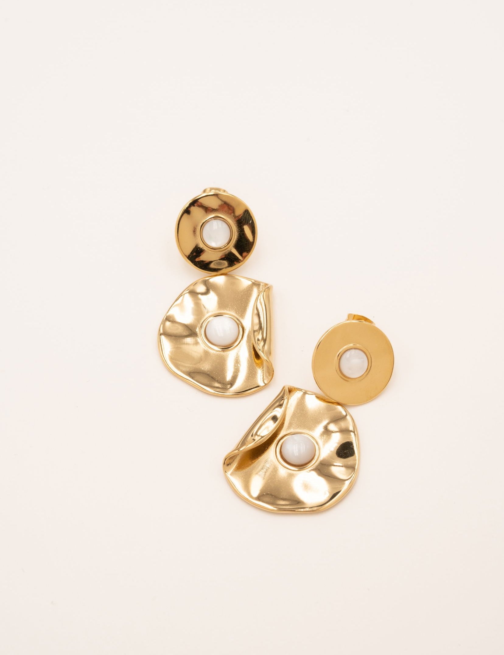 Boucles Bohm Paris - Abélie Boucles d'oreilles Pendantes Bohm Paris Nacre blanche 