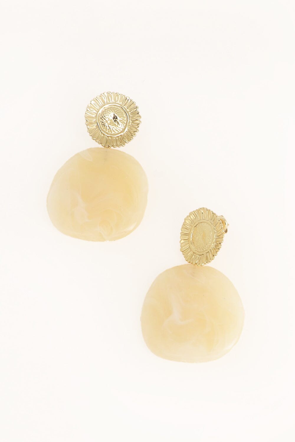 Boucles Bohm Paris - Adélaïde Boucles D'oreilles Bohm Paris Beige acétate 