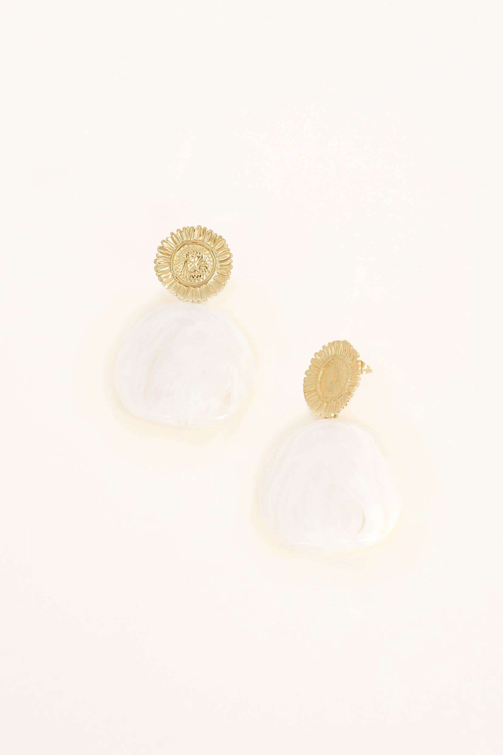 Boucles Bohm Paris - Adélaïde Boucles D'oreilles Bohm Paris Blanc acétate 