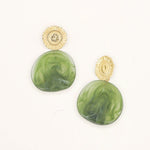 Boucles Bohm Paris - Adélaïde Boucles D'oreilles Bohm Paris Kaki acétate 
