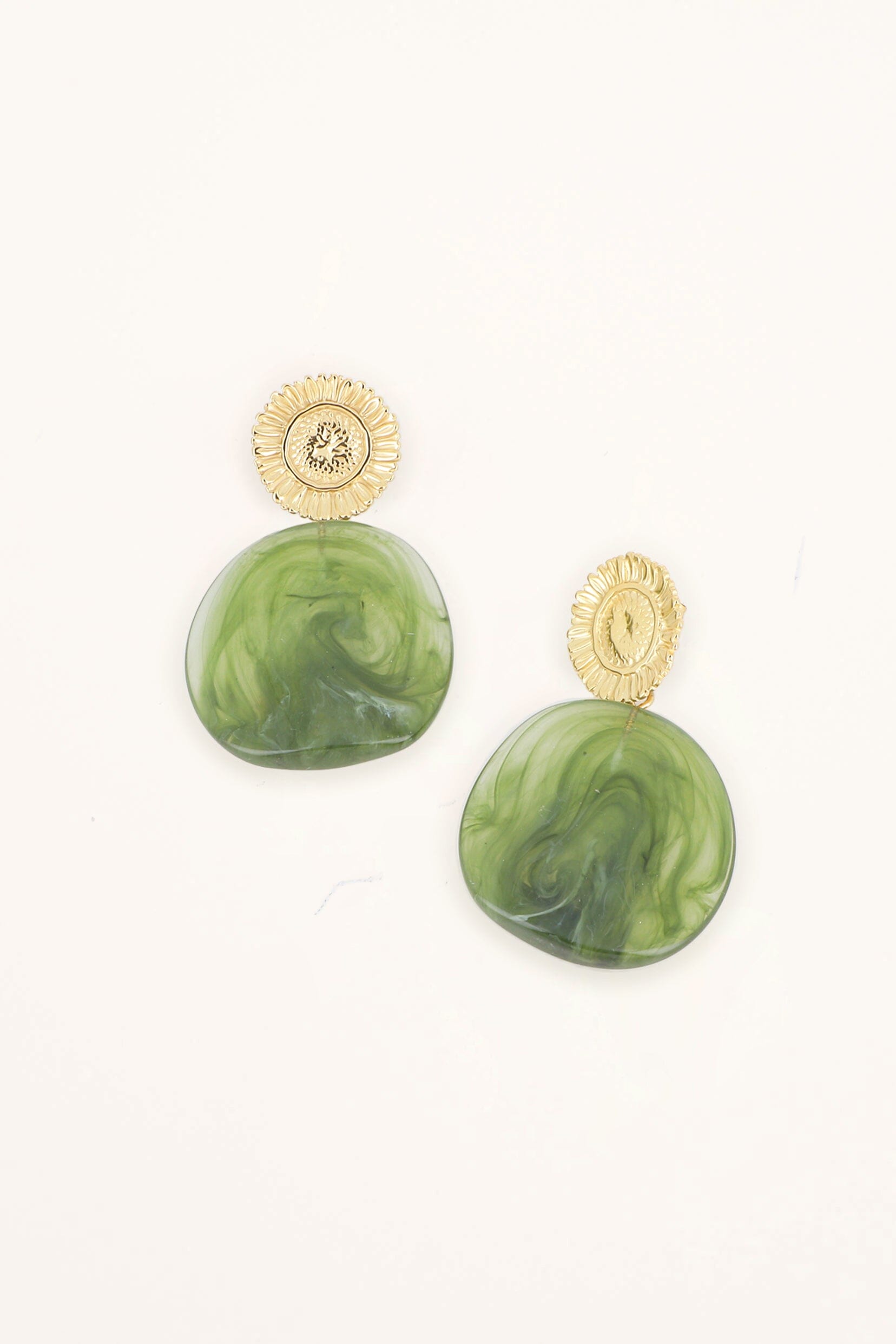 Boucles Bohm Paris - Adélaïde Boucles D'oreilles Bohm Paris Kaki acétate 