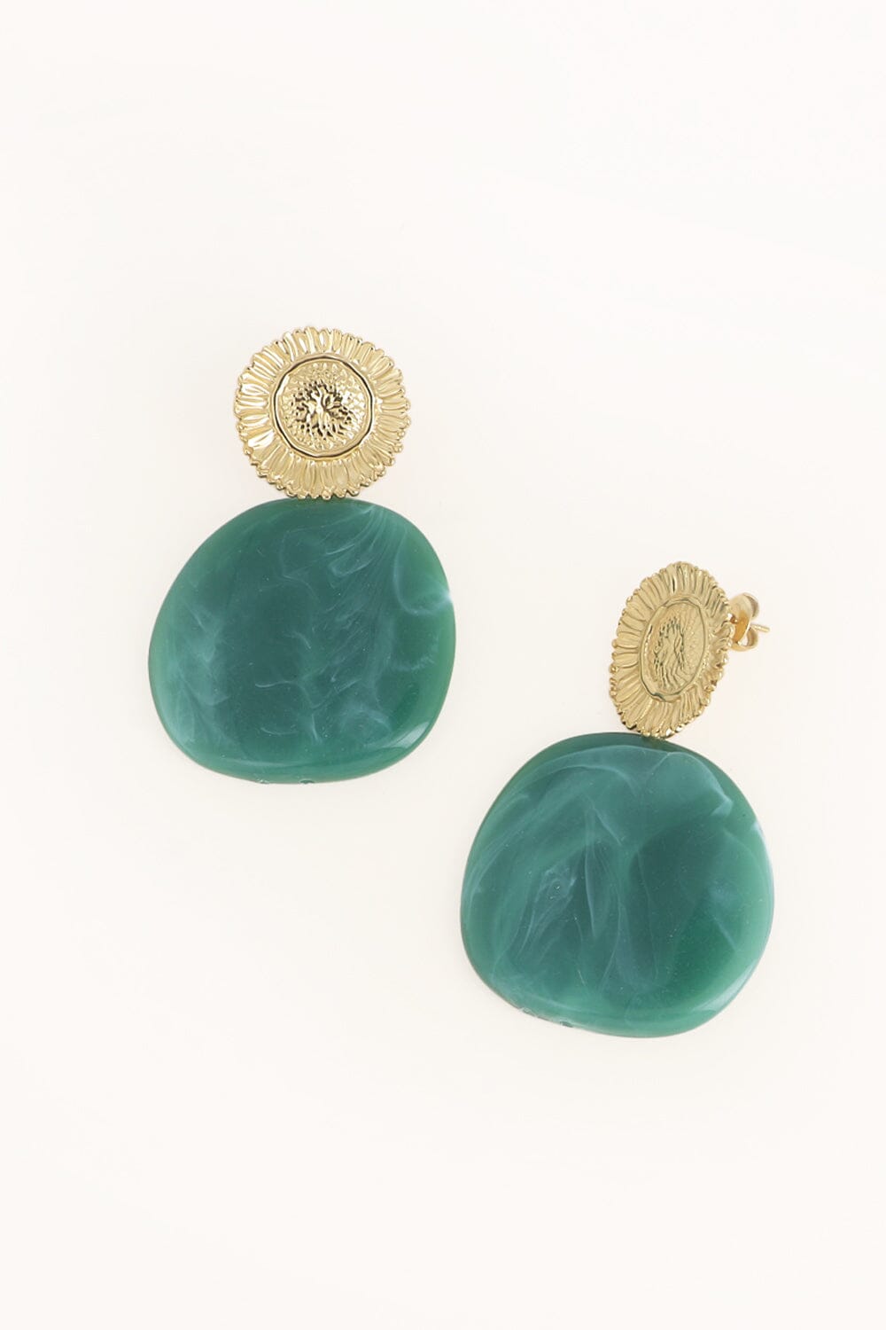 Boucles Bohm Paris - Adélaïde Boucles D'oreilles Bohm Paris Vert acétate 