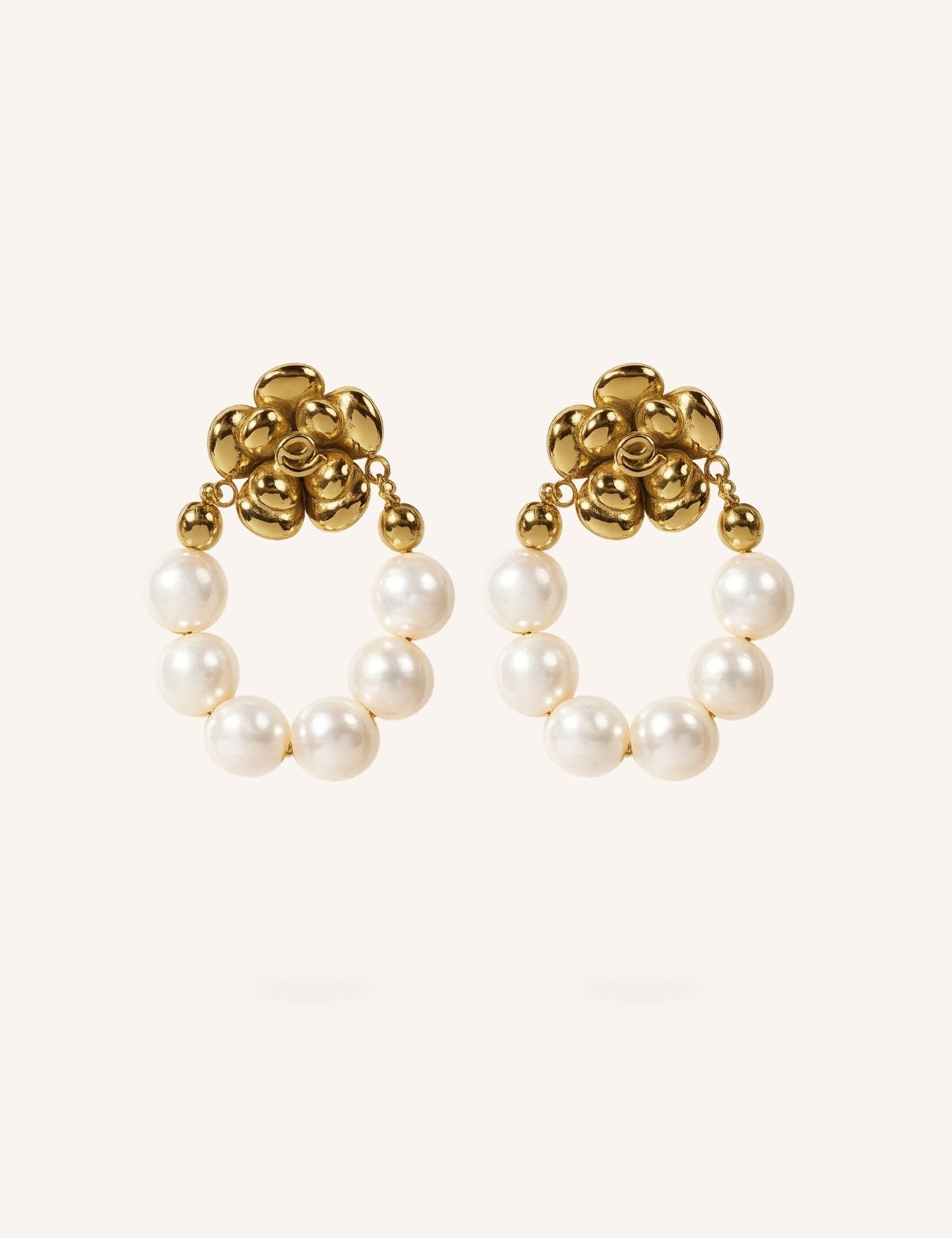 Boucles Bohm Paris - Aelyra Boucles d'oreilles à puces Bohm Paris Perle d'eau douce 