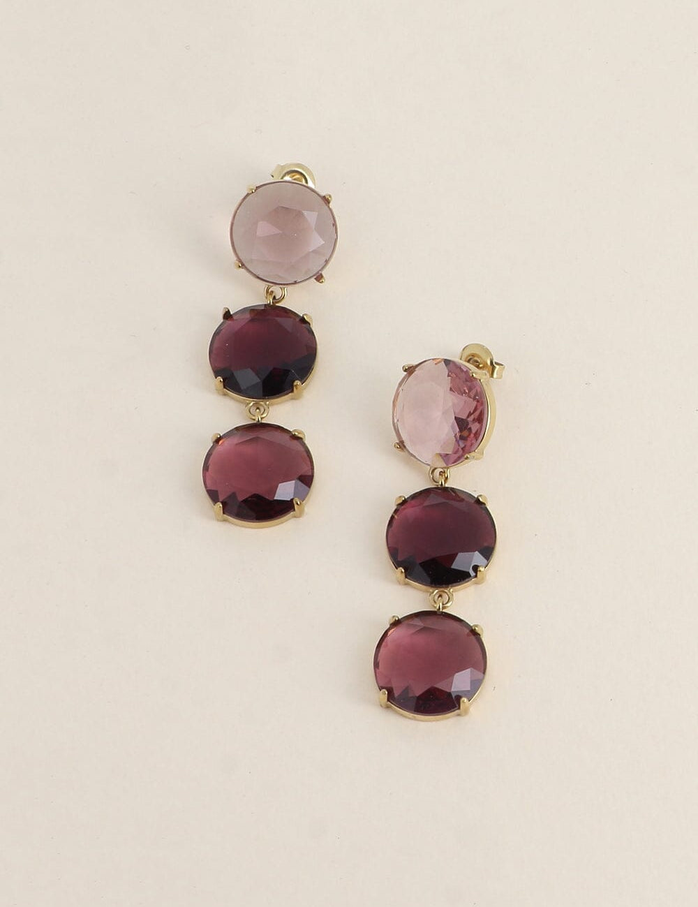 Boucles Bohm Paris - Aléana Boucles d'oreilles pendantes Bohm Paris Améthyste 